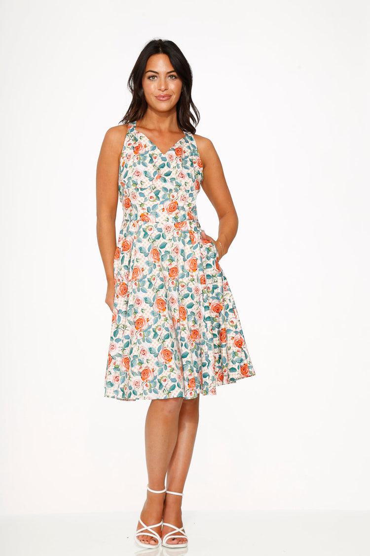 Pink Floral Swing Dress Product Image