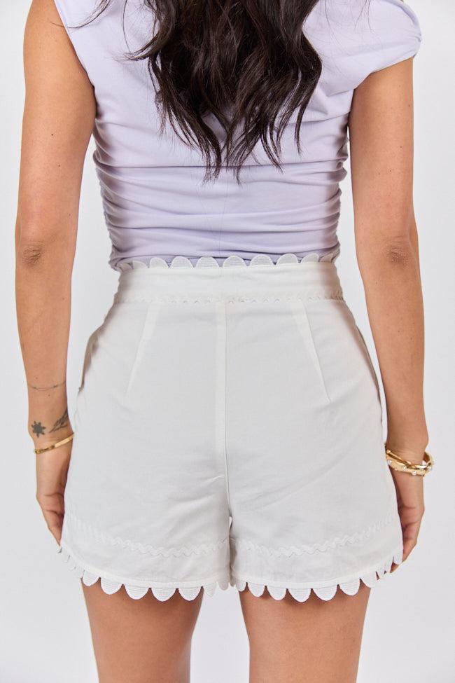 This and That Ivory Embroidered Shorts FINAL SALE Product Image