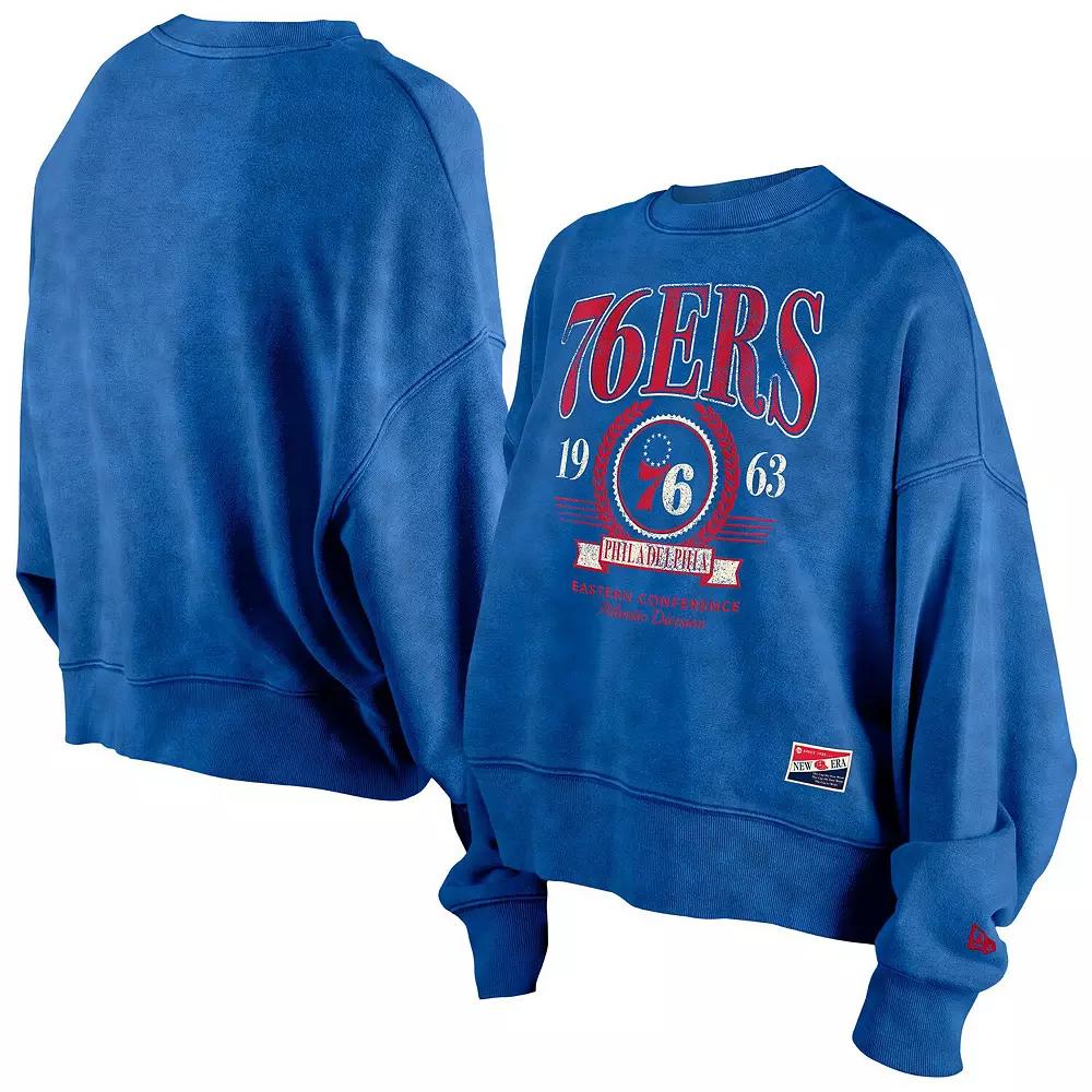 Women's New Era Royal Philadelphia 76ers Hardwood Classics Enzyme Wash Over Product Image