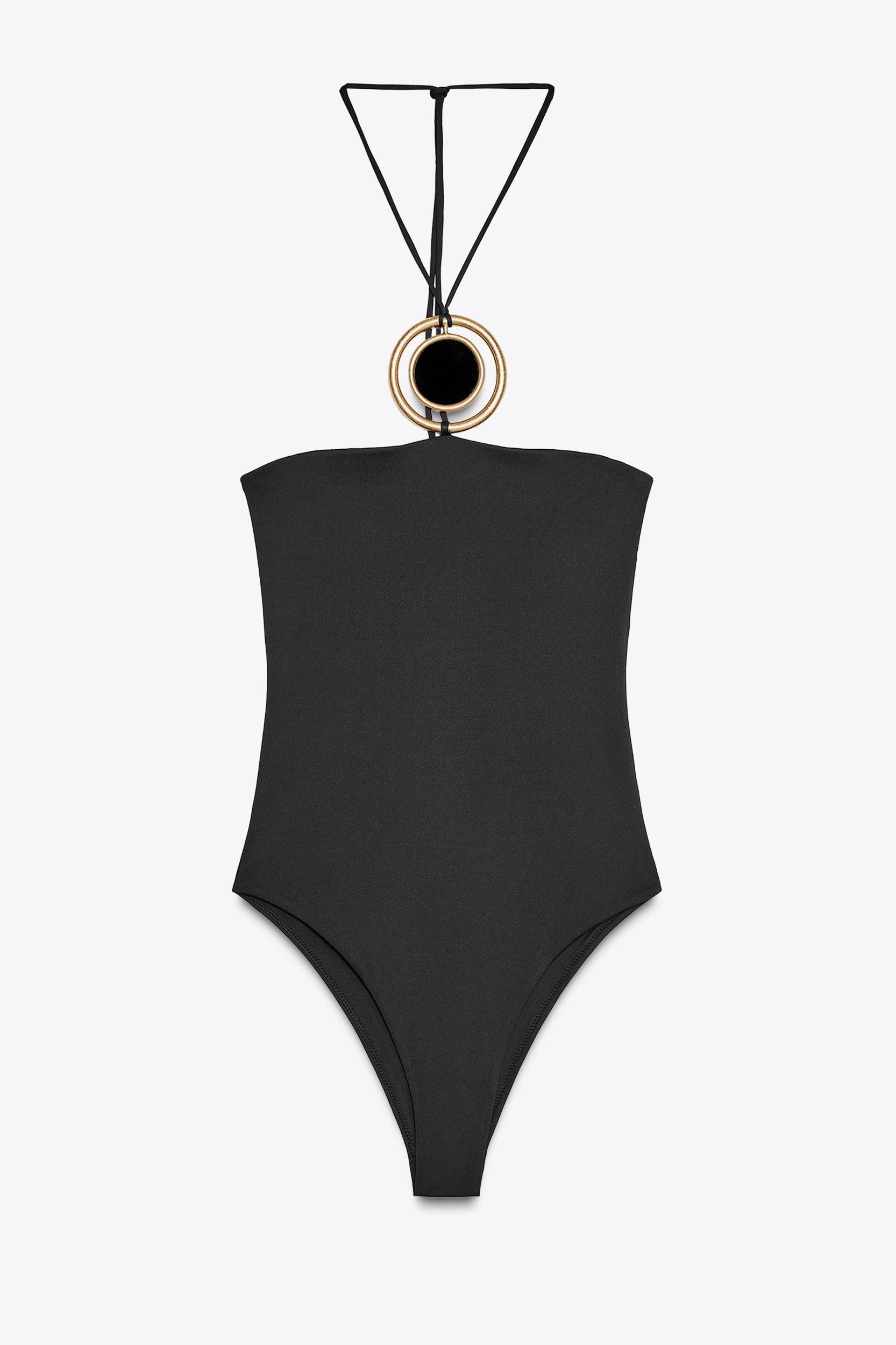 CIRCULAR DETAIL BANDEAU SWIMSUIT Product Image