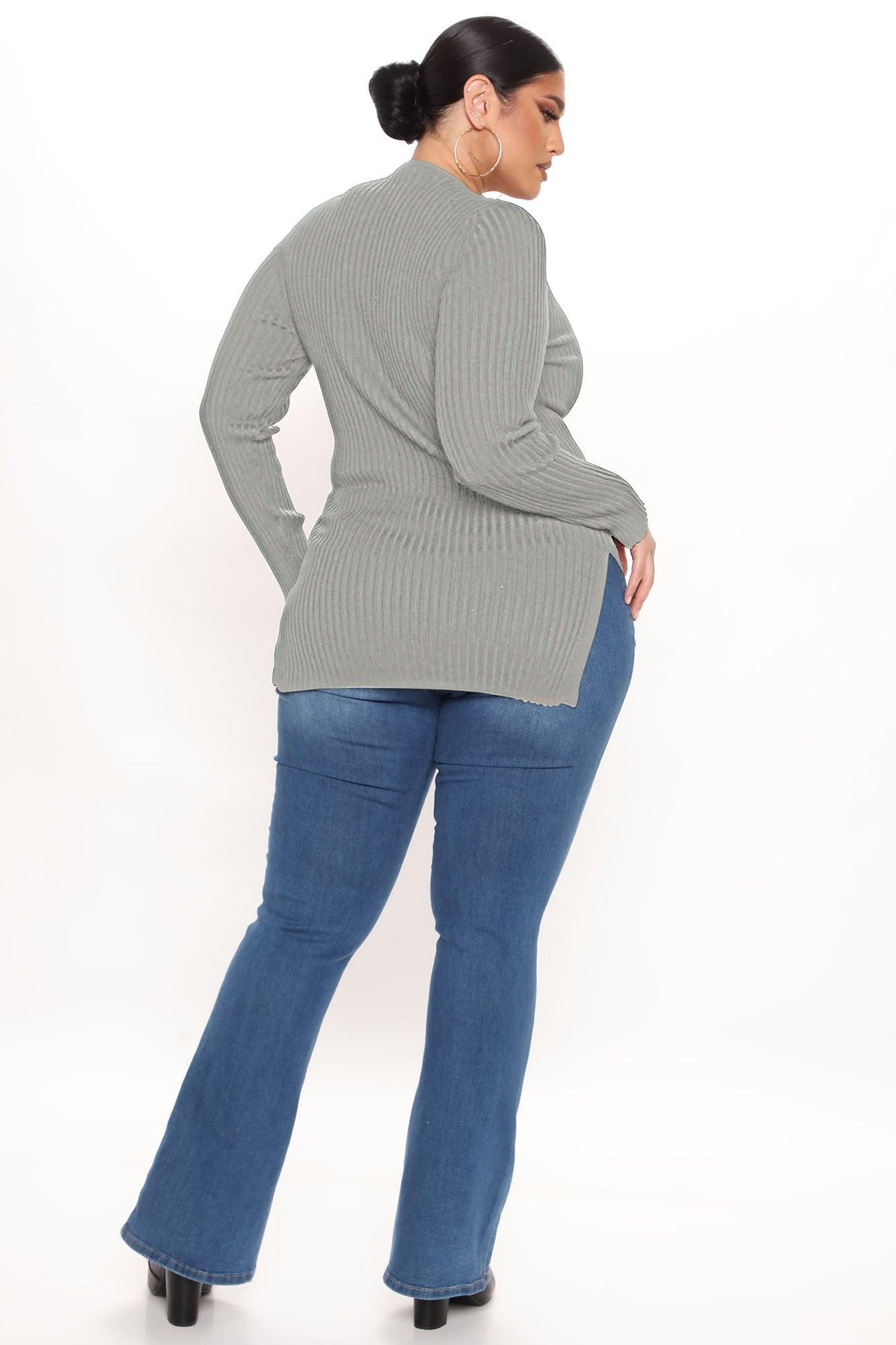 Giving Me The Feels Sweater - Heather Grey Product Image