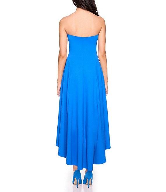 Susana Monaco Stretch Knit Strapless Neck High-Low Midi Dress Product Image