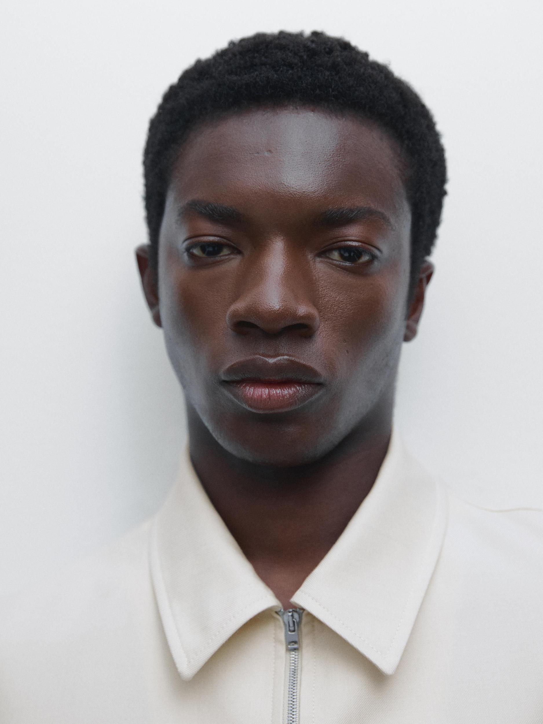 Wool and cotton blend jacket with pockets Product Image