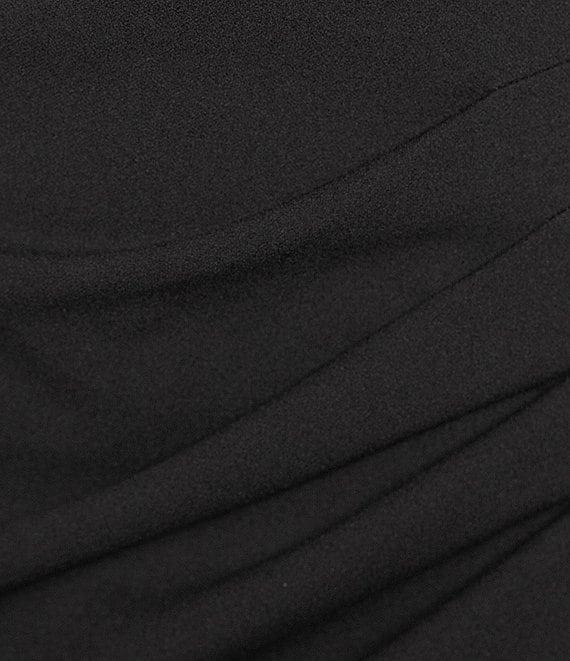 Betsy & Adam Plus Size Mixed Media Ruffled Midi Dress Product Image