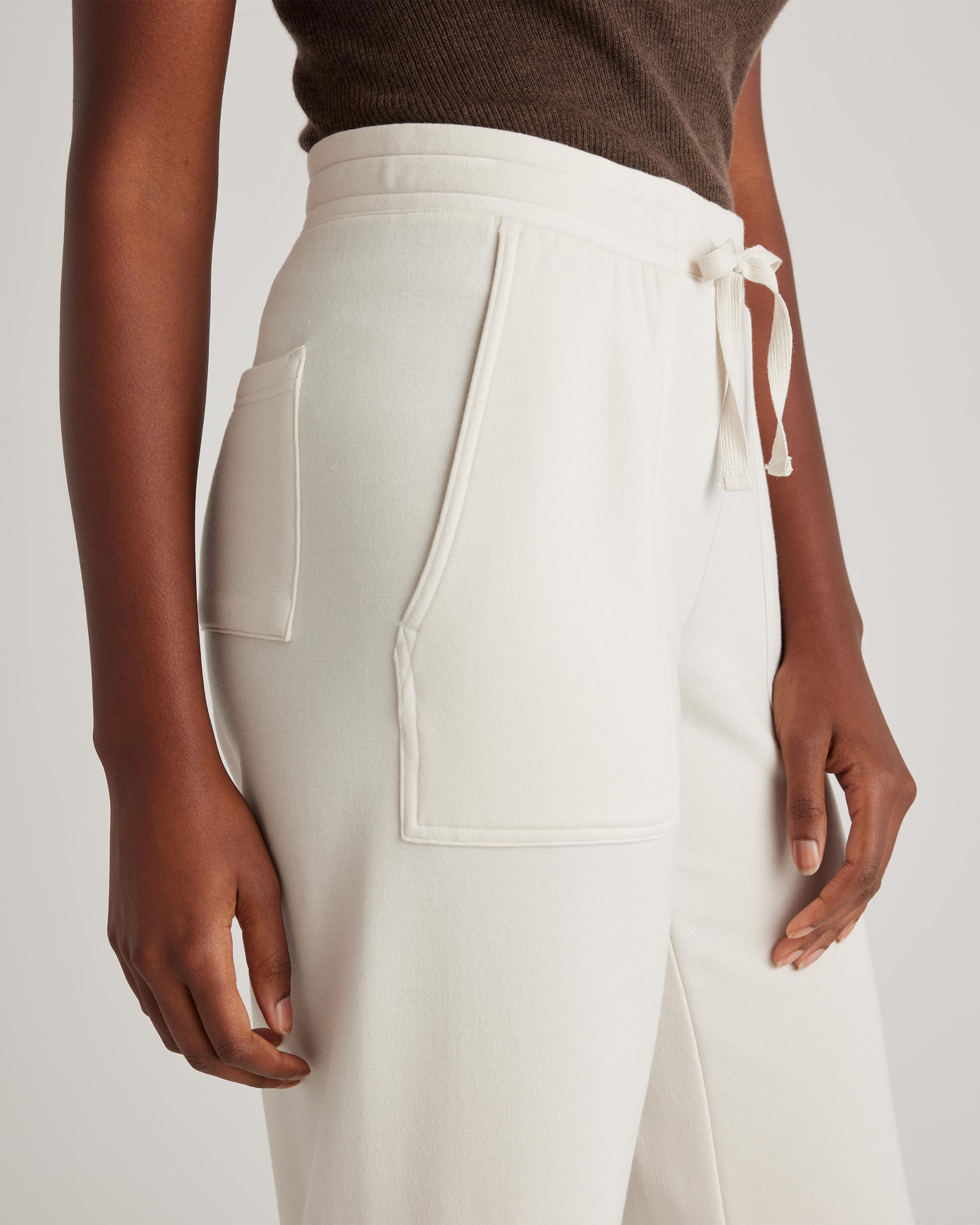 Quince | Women's SuperSoft Fleece Cropped Wide Leg Pants Size XL, Lenzing Modal Product Image