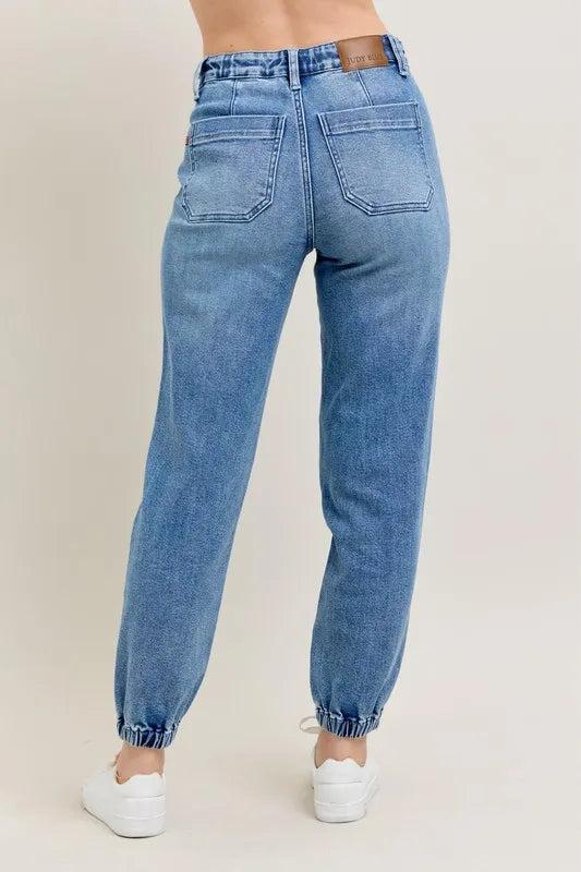 88948   Lani Hi-Rise Denim Judy Blue Jogger Jeans Product Image
