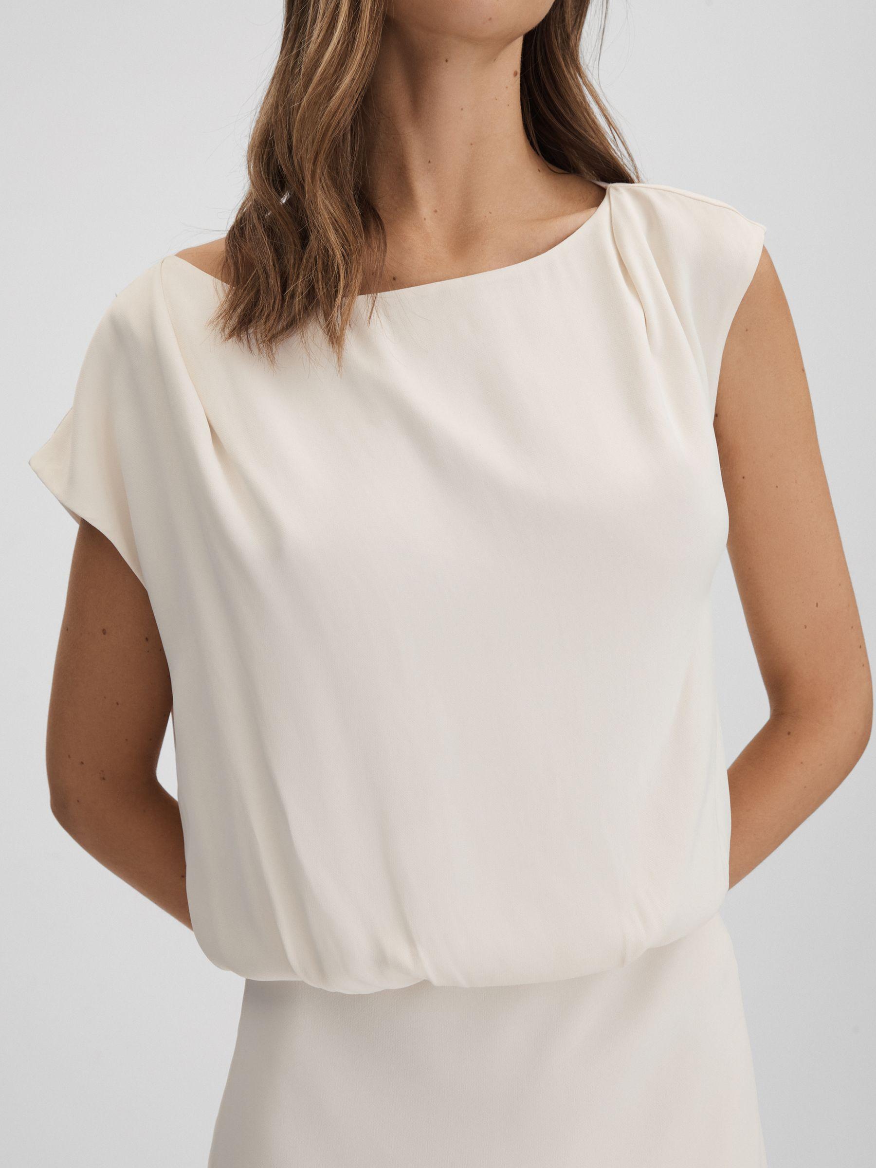 Draped Maxi Dress in Ivory Product Image