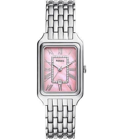Fossil Womens Raquel Three-Hand Stainless Steel Bracelet Watch Product Image