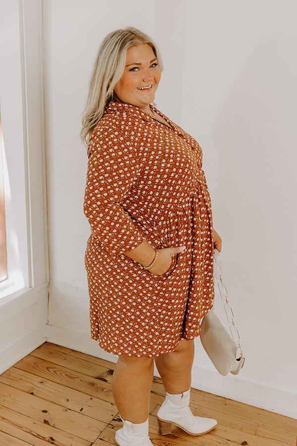 Cherry Mood Tunic Dress In Camel Curves Product Image