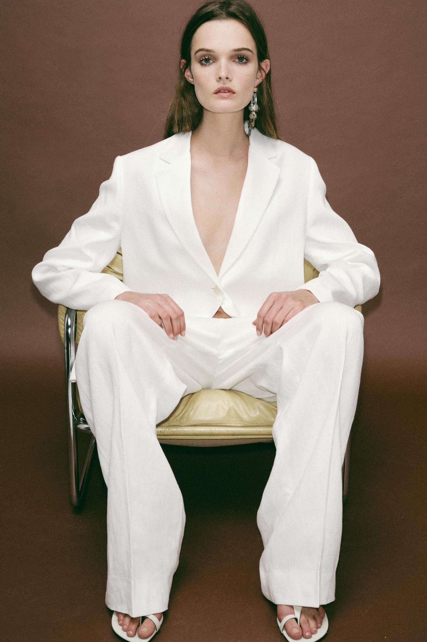 ZW COLLECTION LINEN BLEND PANTS Product Image