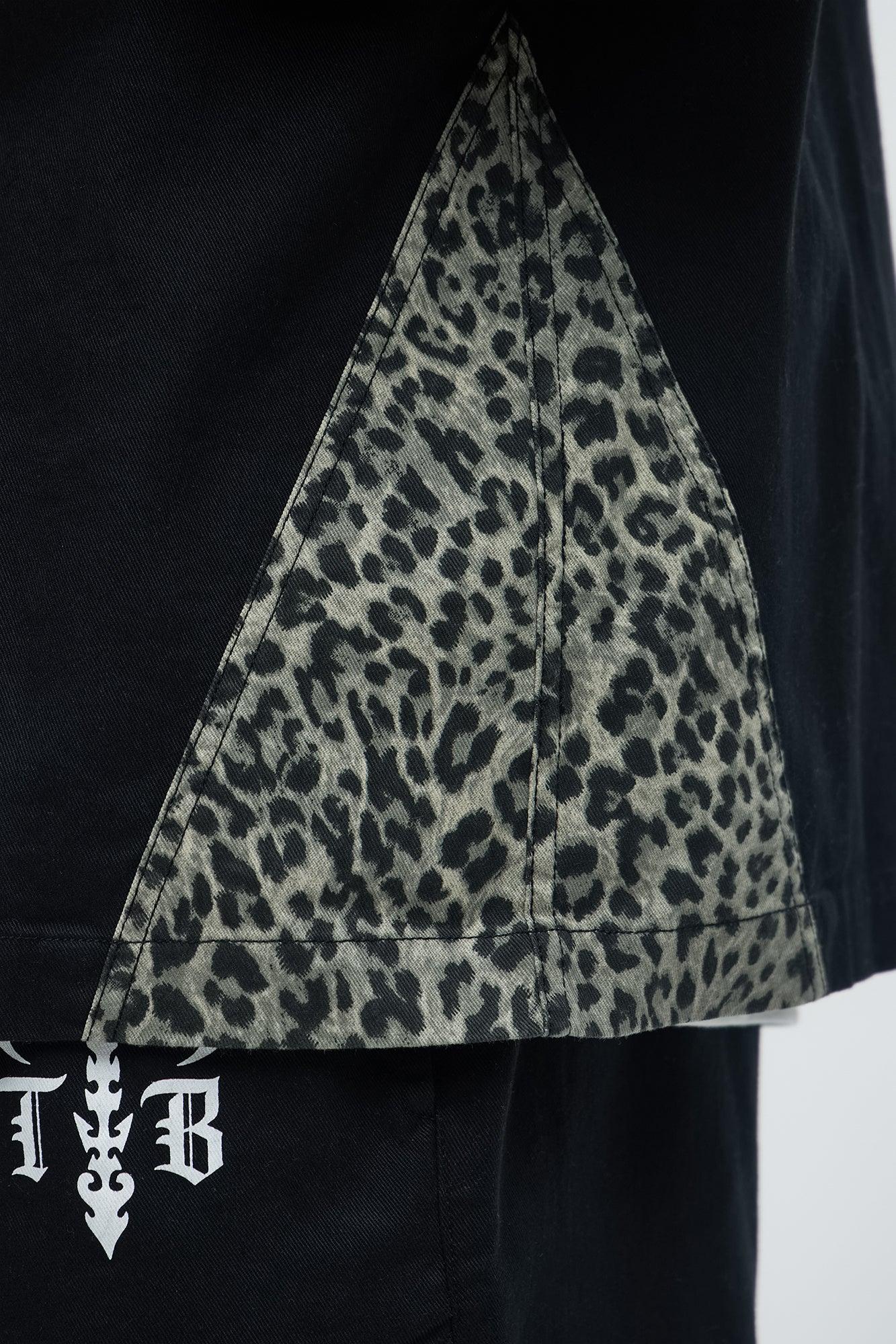 Cosmic Distortion Animal Print Short Sleeve Button Up Shirt - Black/combo Product Image