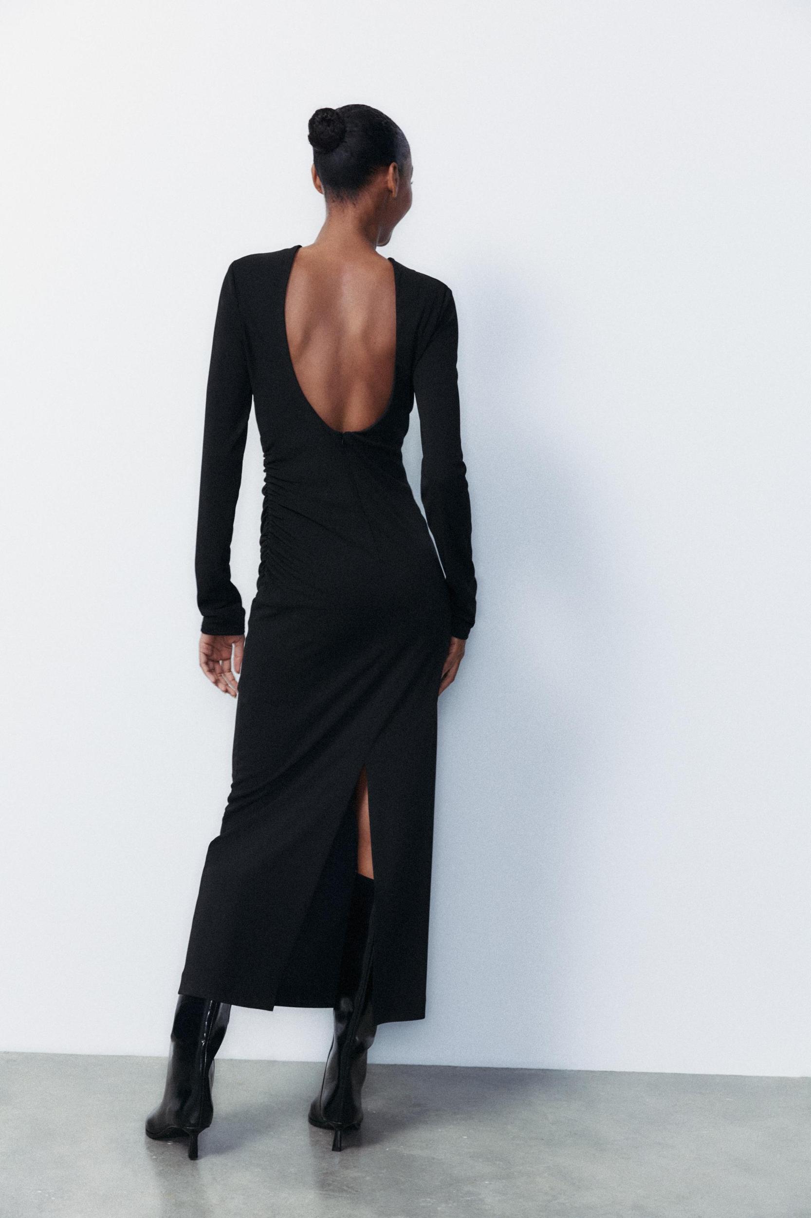 DRAPED OPEN BACK DRESS Product Image
