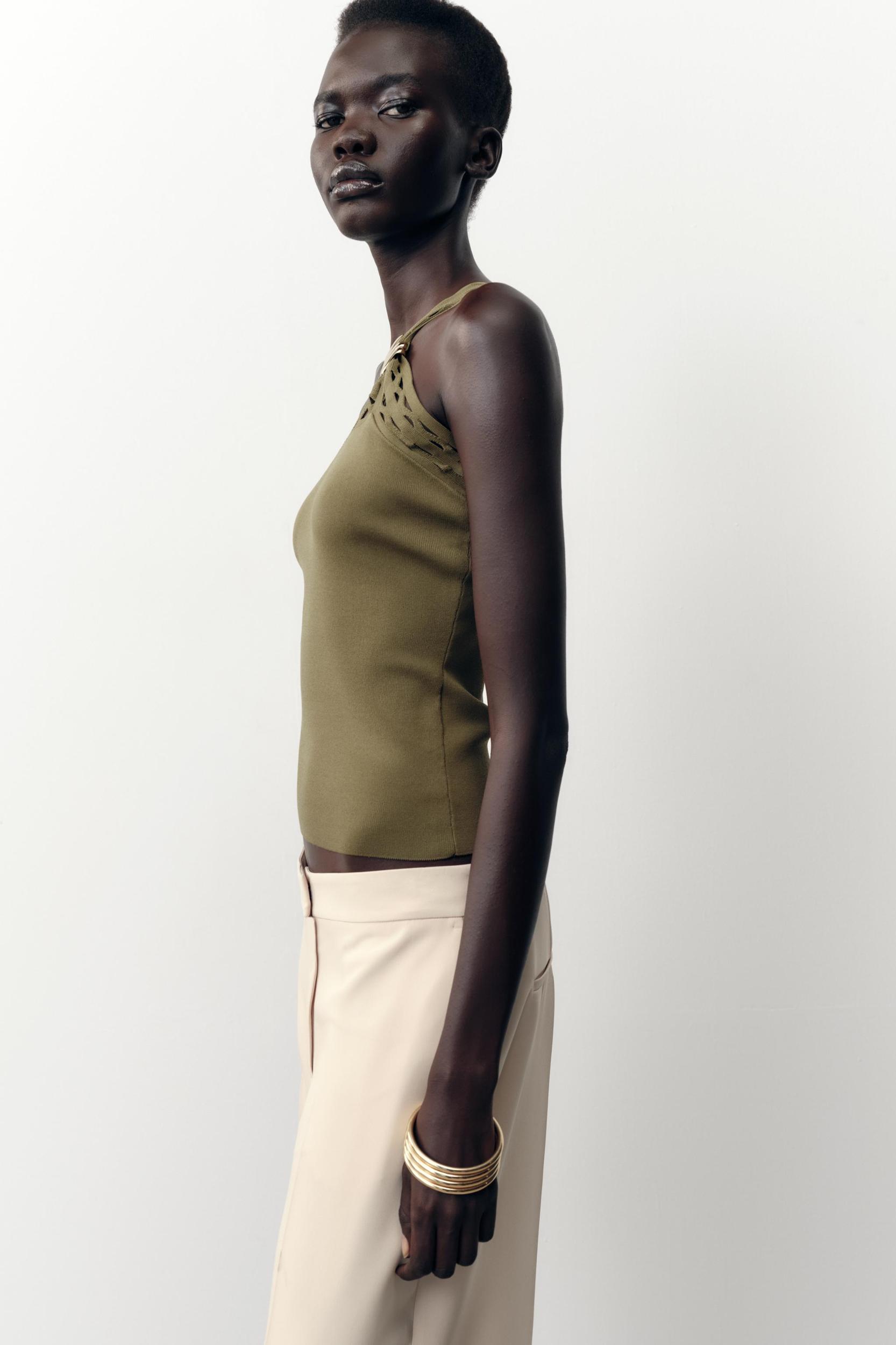 ASYMMETRIC KNIT TOP Product Image