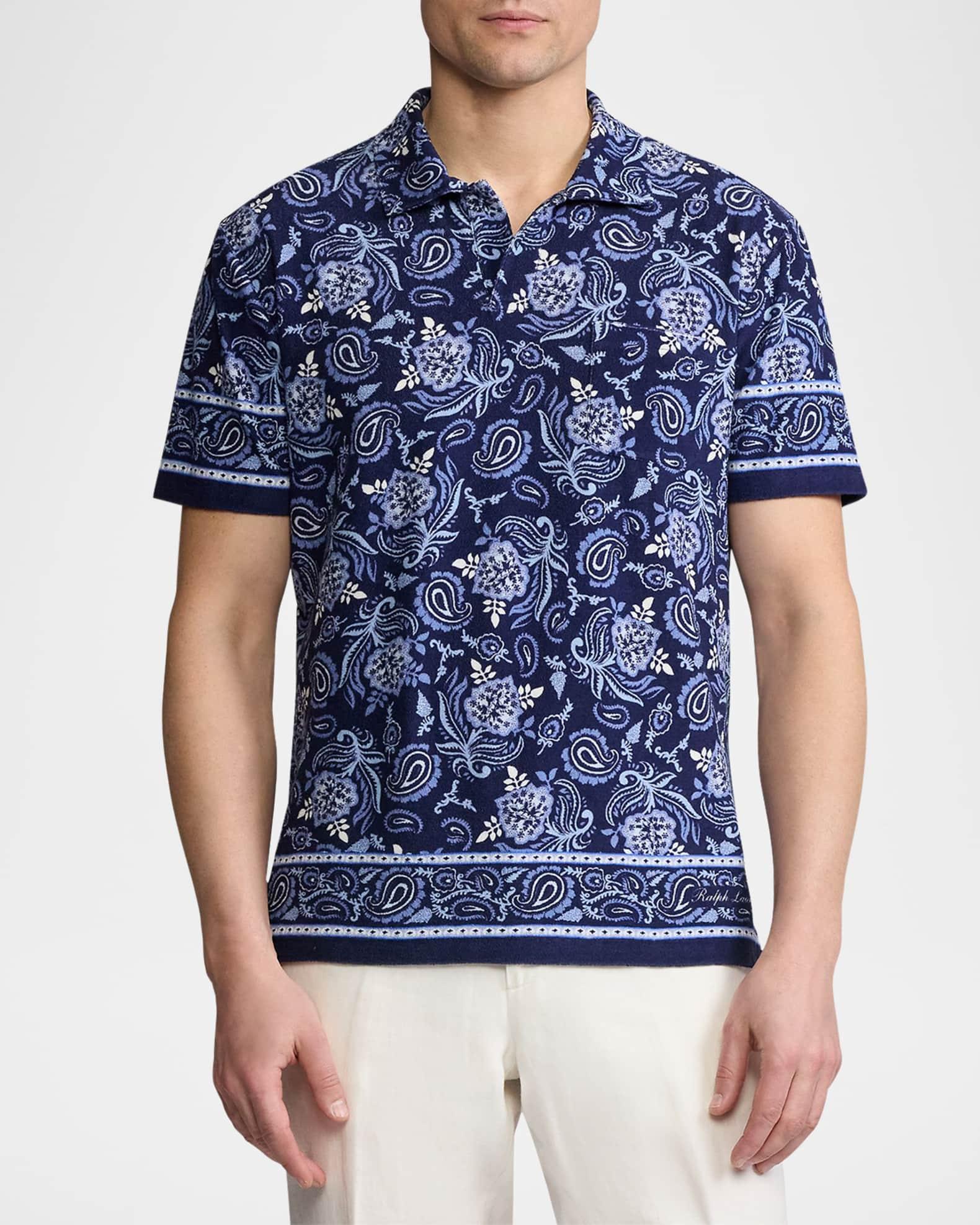 Men's Paisley Riviera Terry Polo Shirt Product Image
