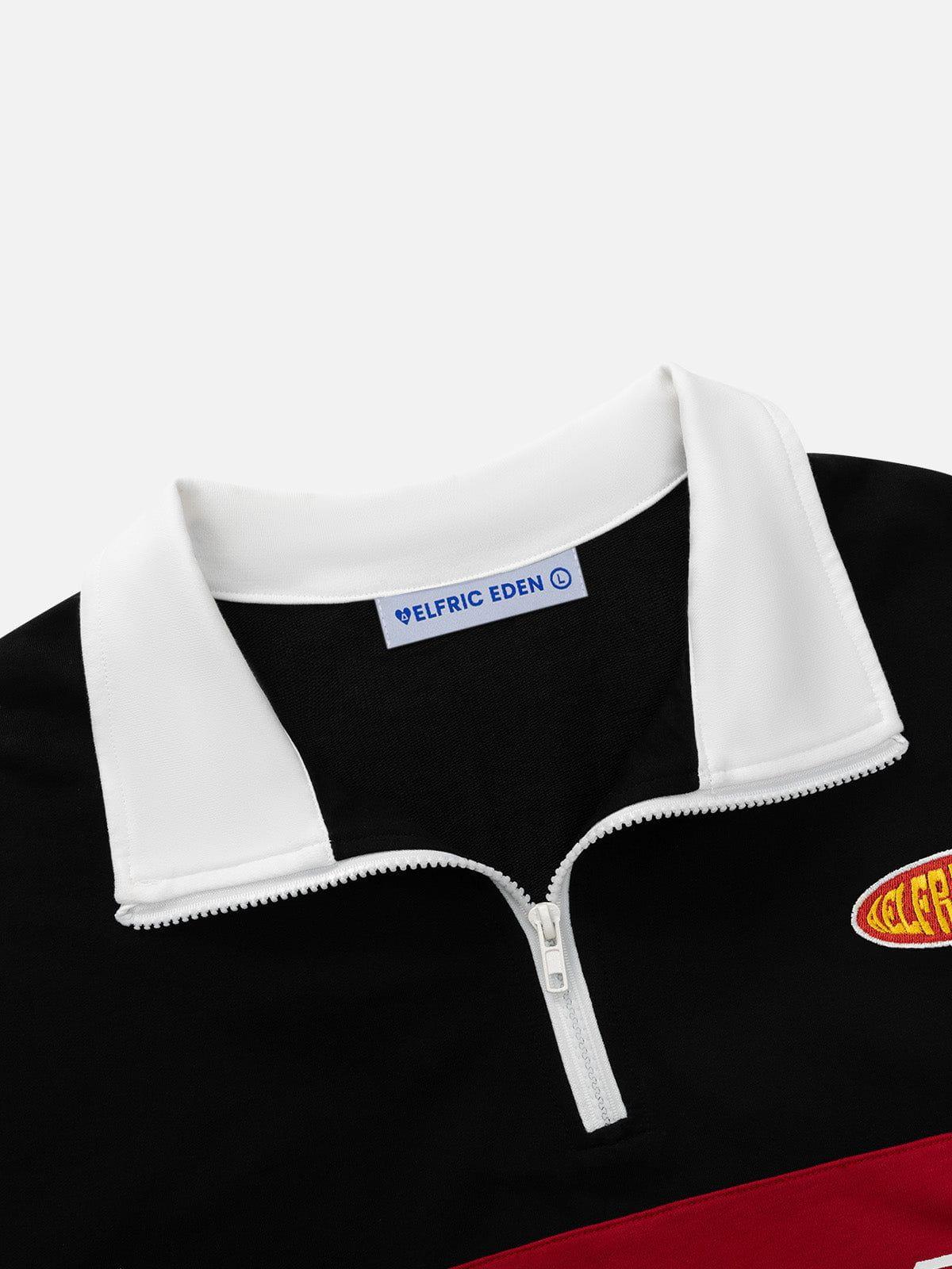 Aelfric Eden Stand Collar Color Blocking Tee Product Image