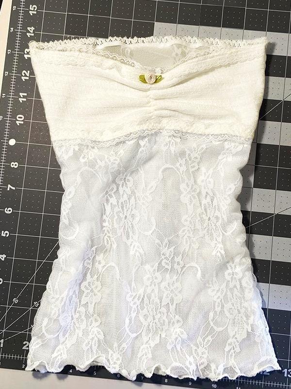 Lace Stitching Bandeau Top Product Image