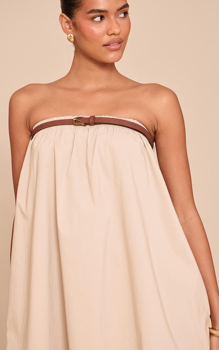 Stone Belted Bandeau Puffball Dress Product Image