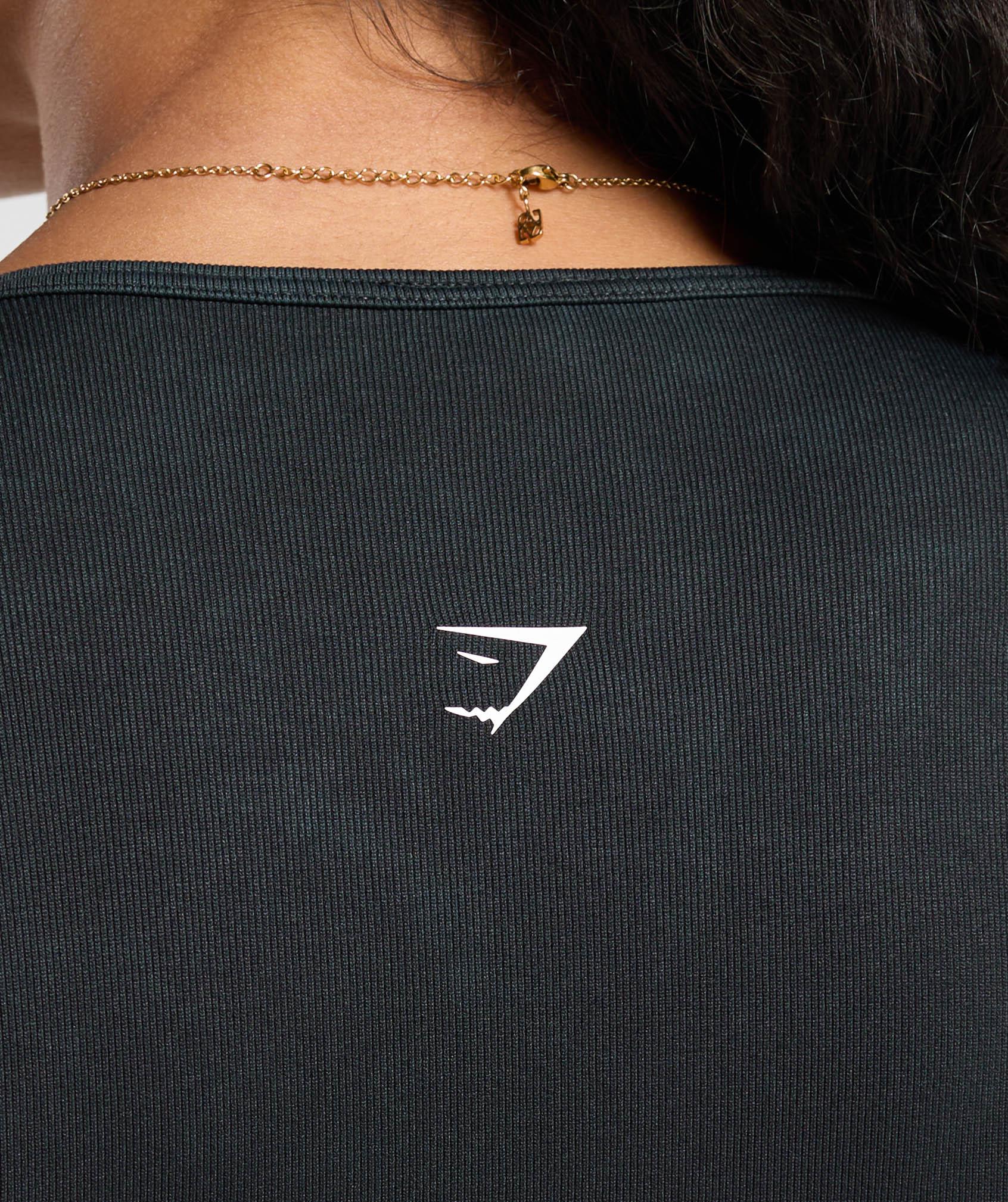 Gymshark Gains Seamless Crop Top - Black Female Product Image