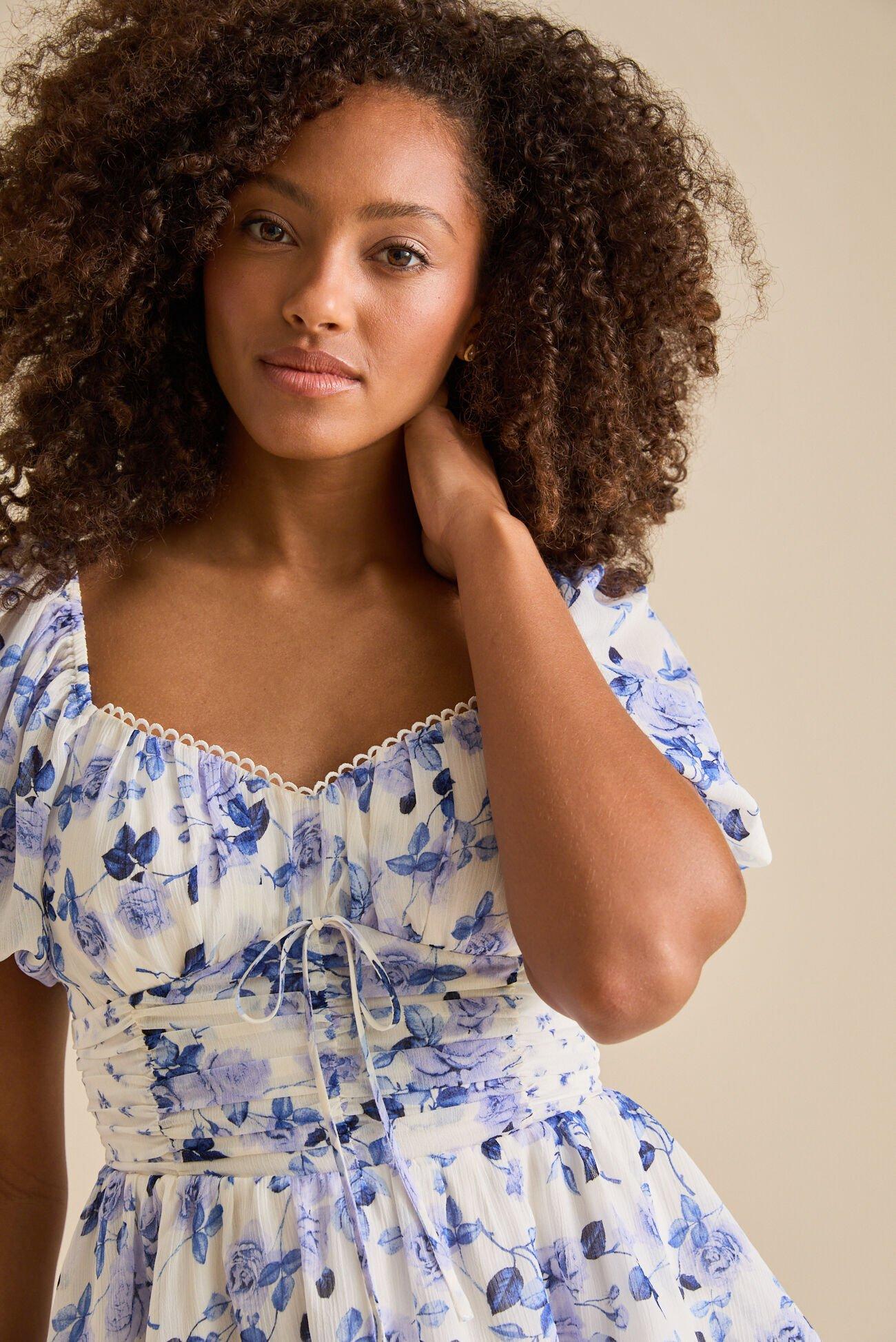 Mia Tiered Floral Mini Dress Product Image