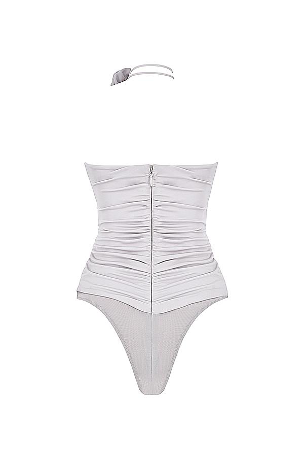 Joie  grey flower trimmed bodysuit - sale Product Image