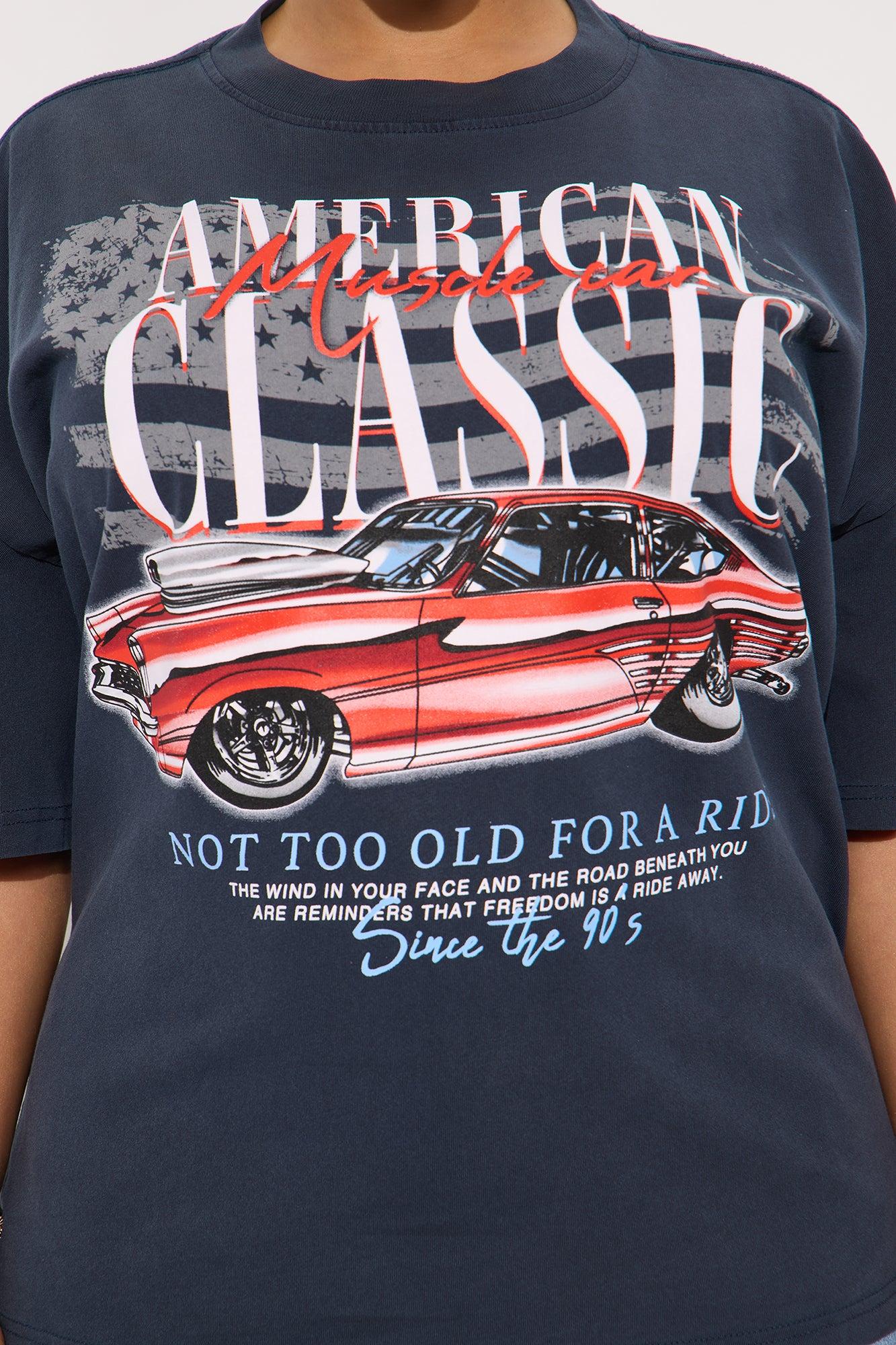 American Classic Ride Washed Tee - Navy Wash Product Image