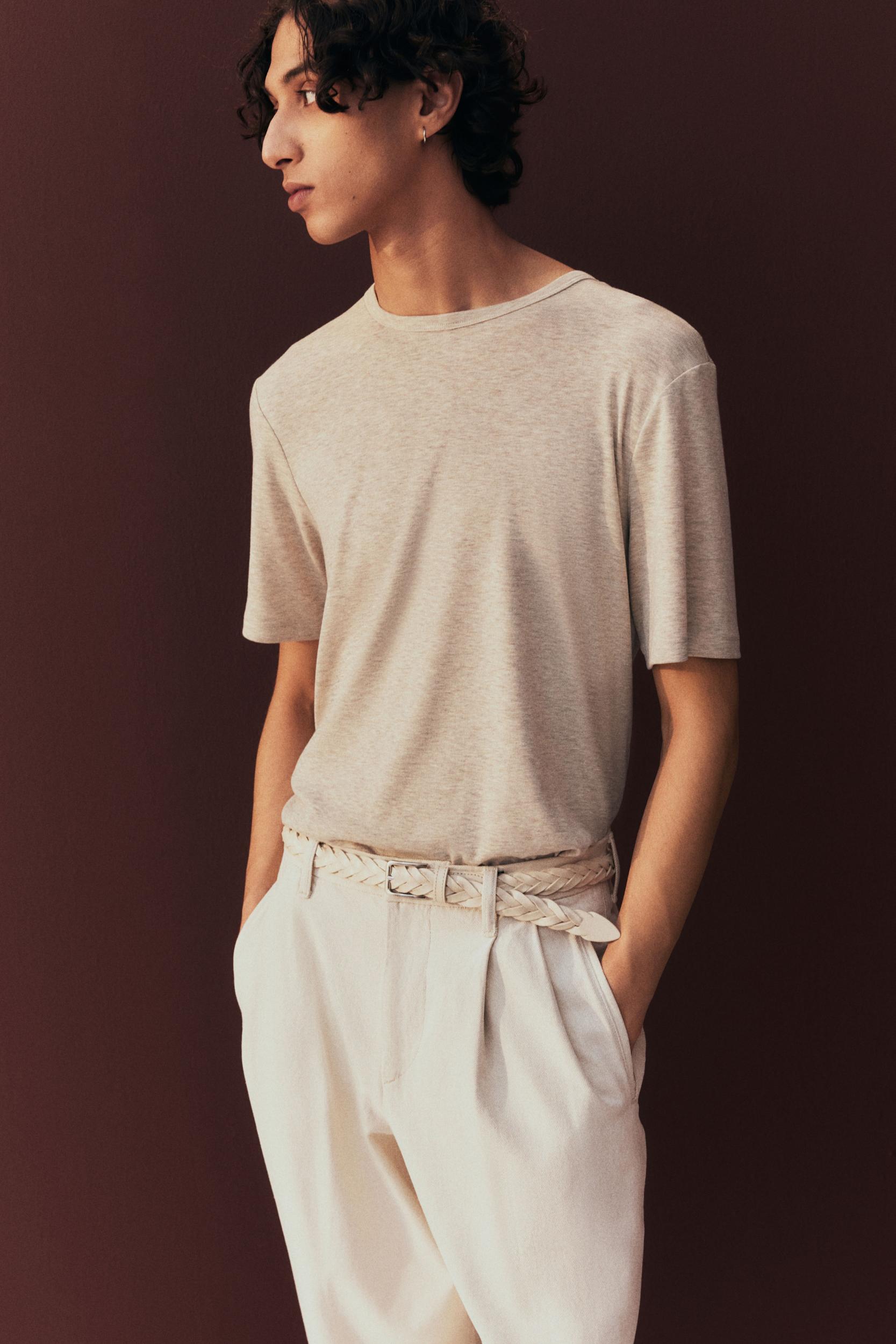 Regular-Fit Lyocell-Blend T-Shirt Product Image