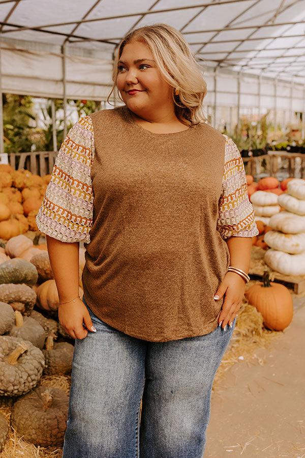 Autumn Treasure Knit Top Curves Product Image