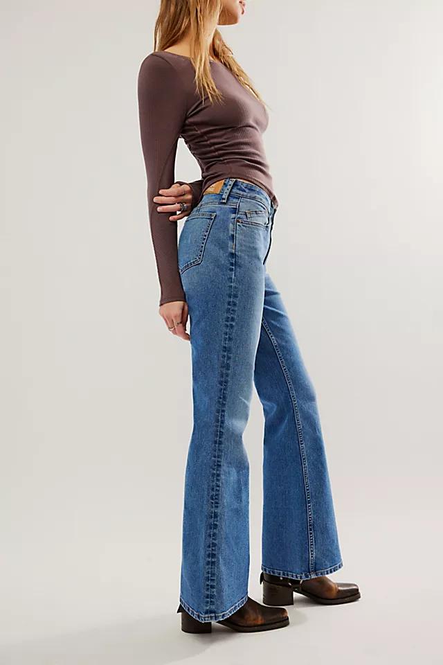 CRVY Vintage High-Rise Flare Jeans Product Image