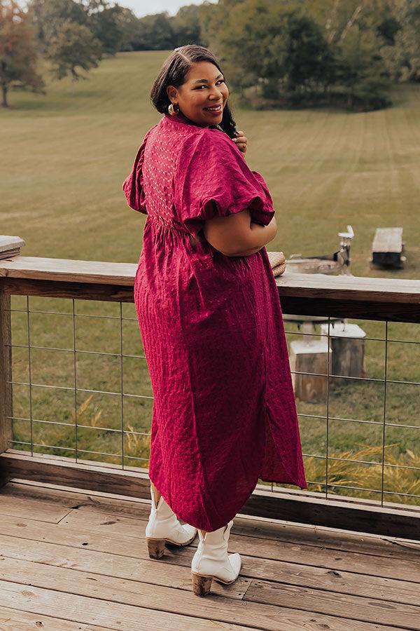 Wine Tasting Ready Midi in Sangria Curves Product Image