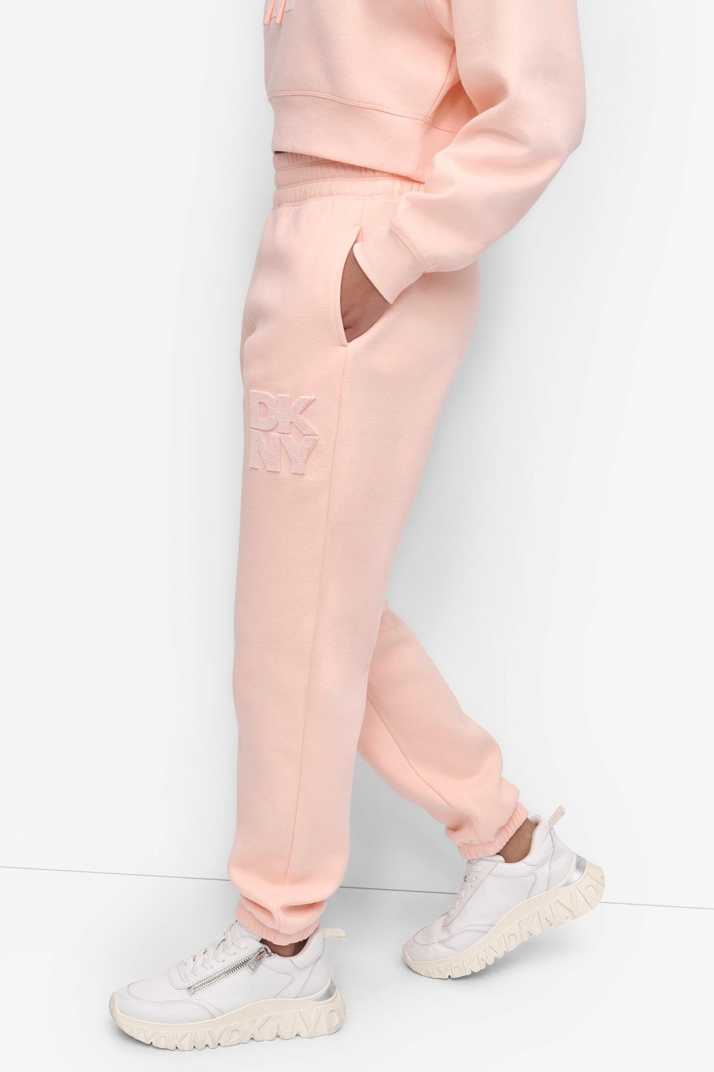 STACKED VELVET PLUSH EMBROIDERY LOGO JOGGER Product Image