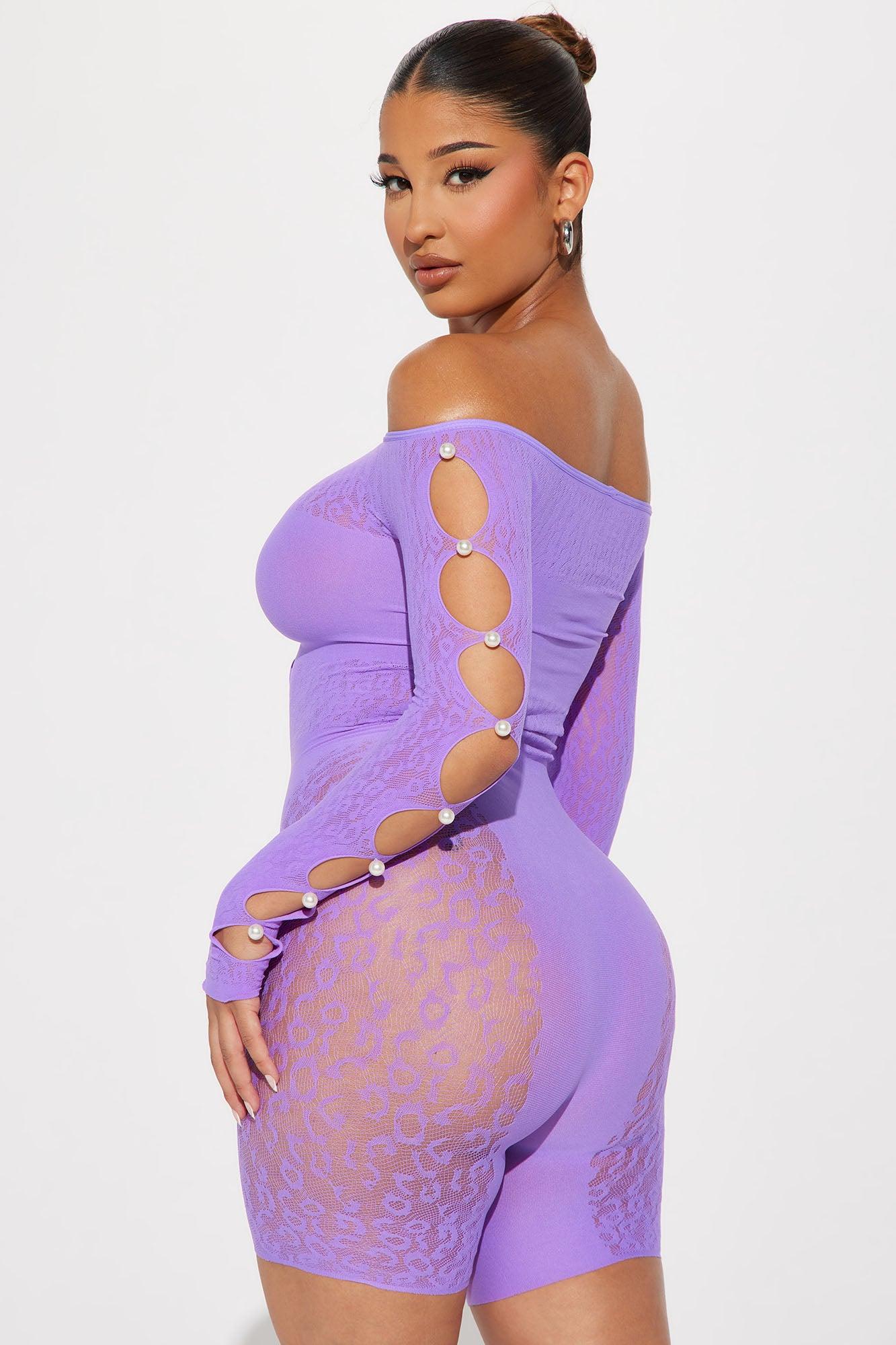 See My Moves Seamless Romper - Lavender Product Image