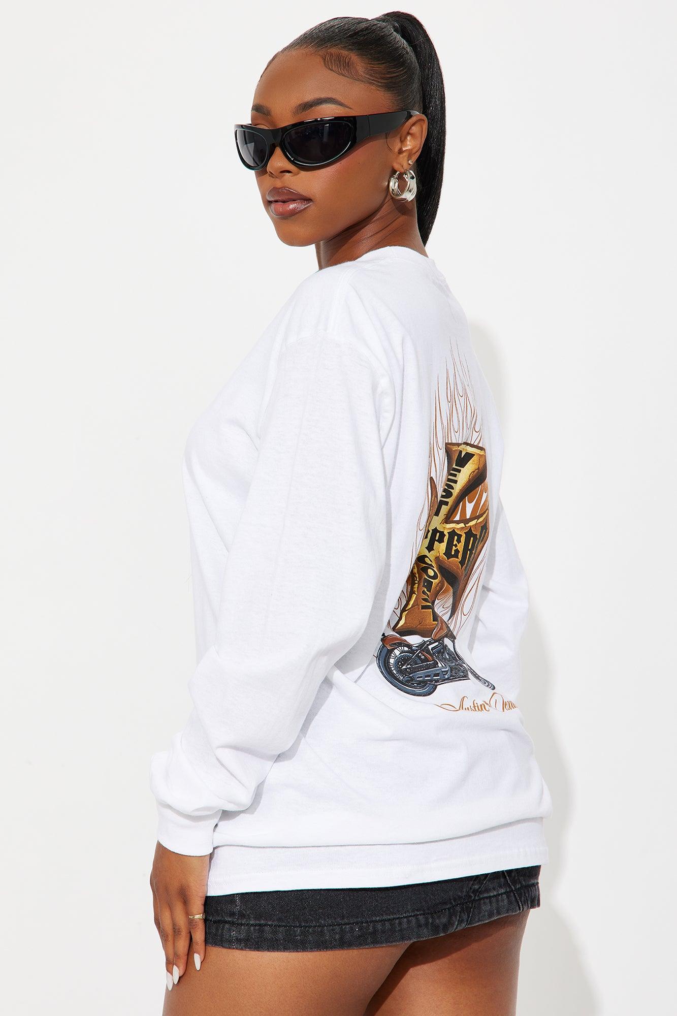 West Coast Choppers Long Sleeve Tee - White Product Image