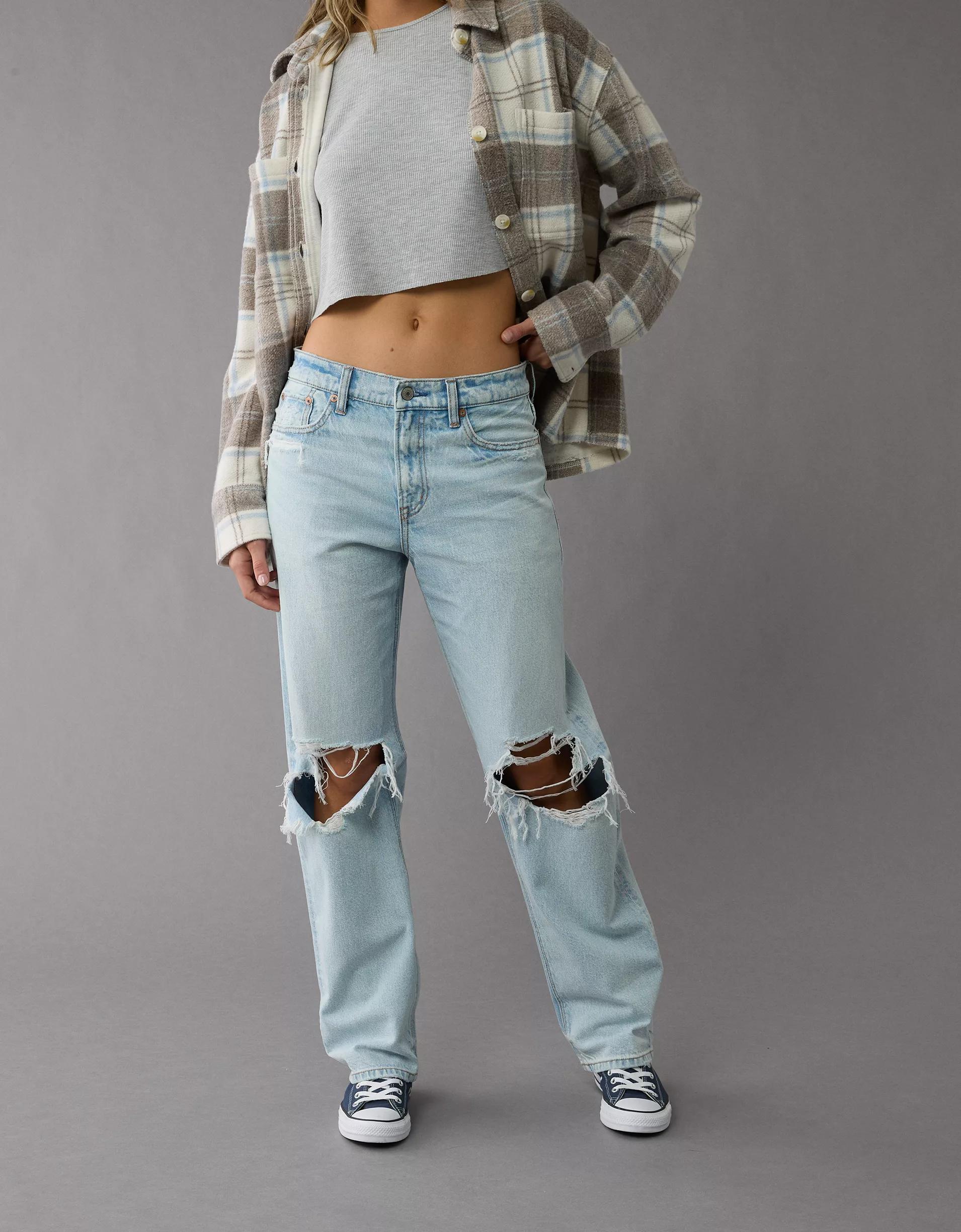 AE Strigid Ripped Low-Rise Ex-Boyfriend Jean Product Image