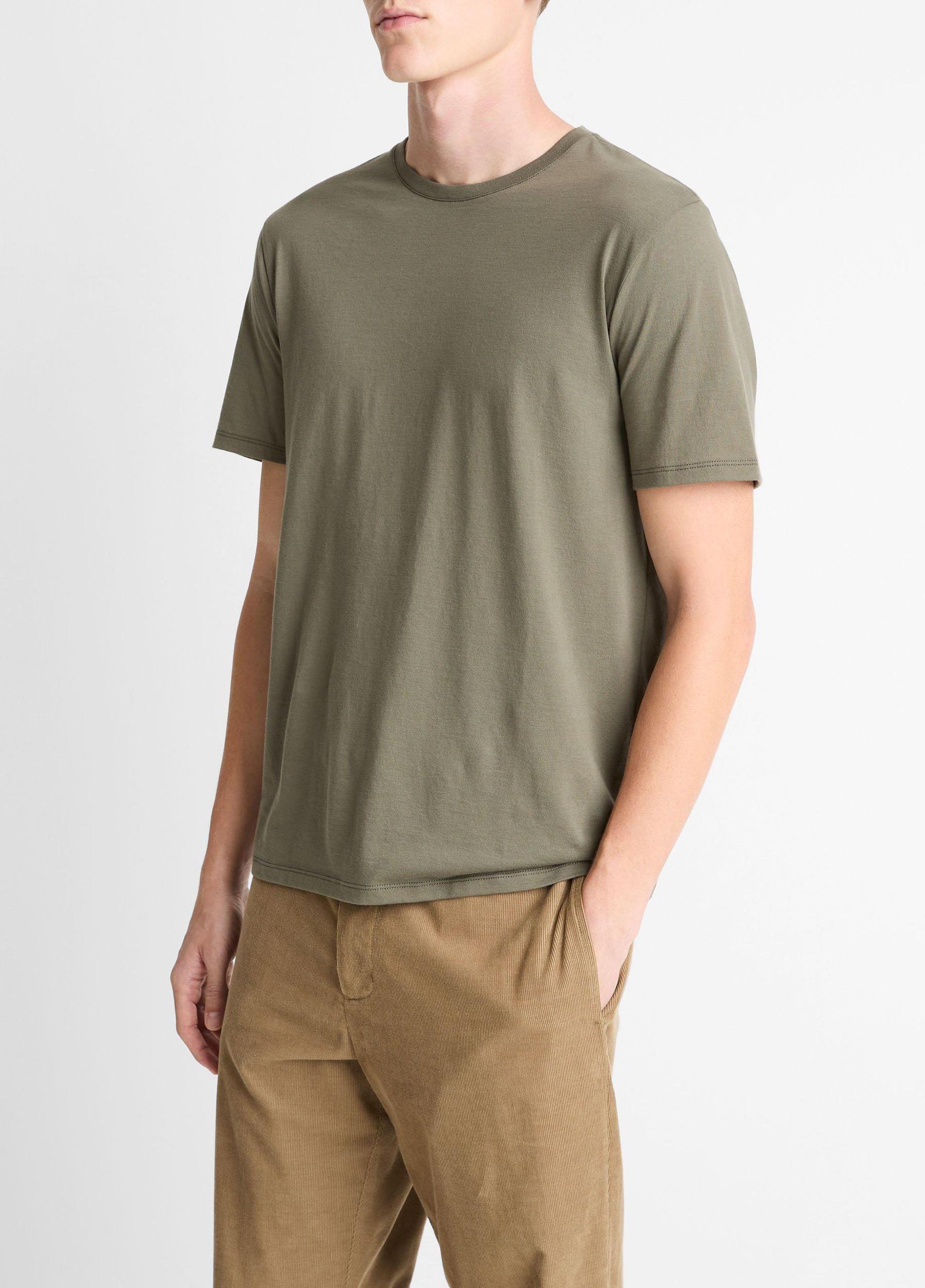 Pima Cotton Crew Neck T-Shirt Product Image