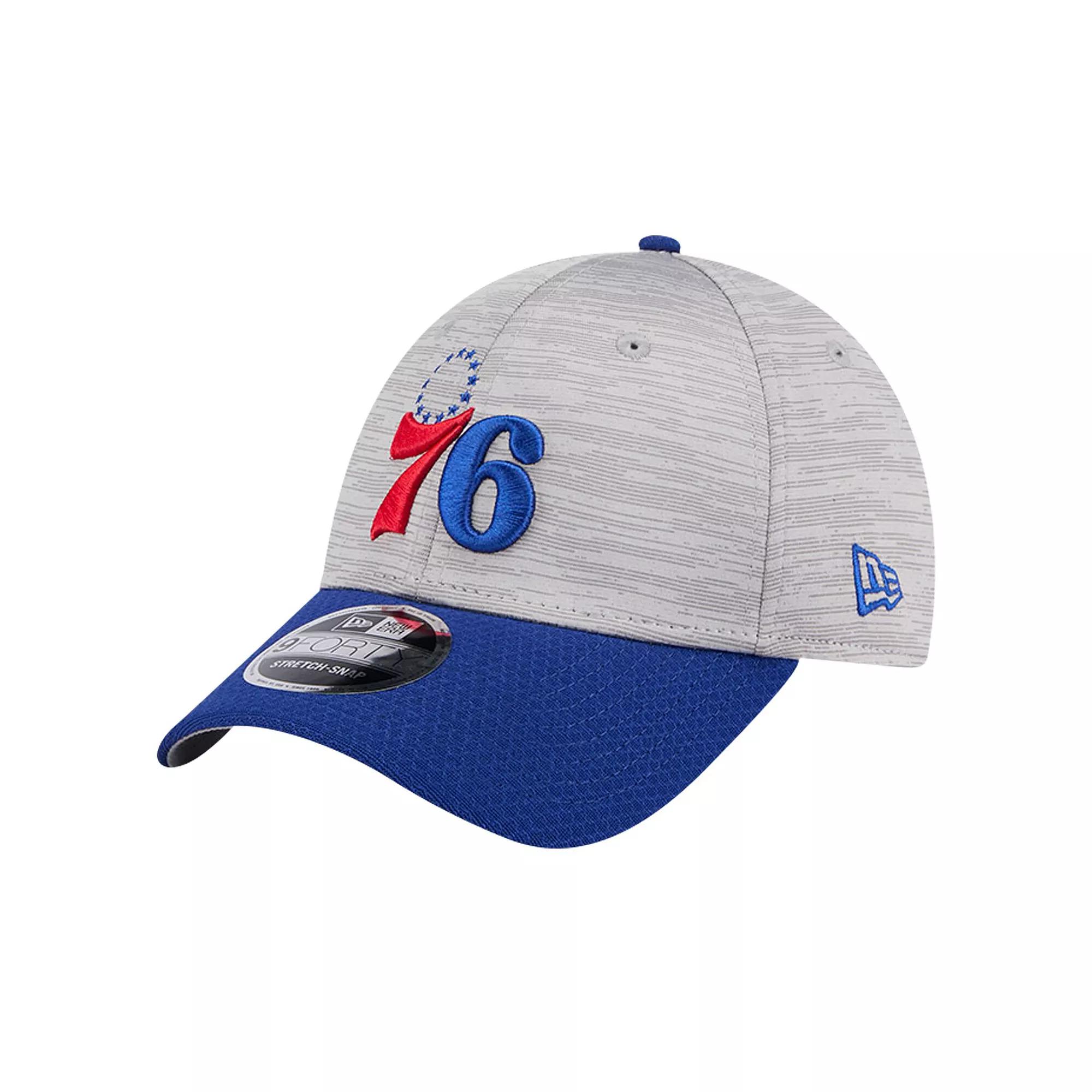 Men's New Era Heather Gray/Royal Philadelphia 76ers Active Digi-Tech Two-Tone 9FORTY Adjustable Hat, 76r Grey Product Image