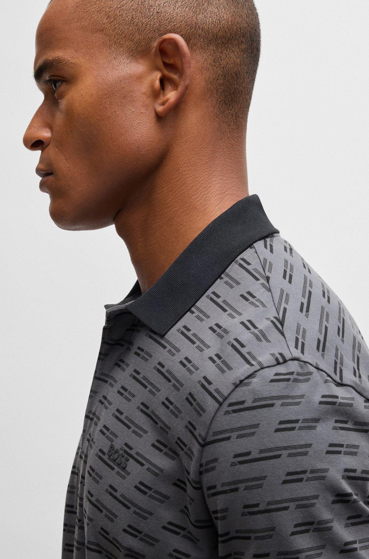 Paddy polo shirt in printed stretch cotton Product Image