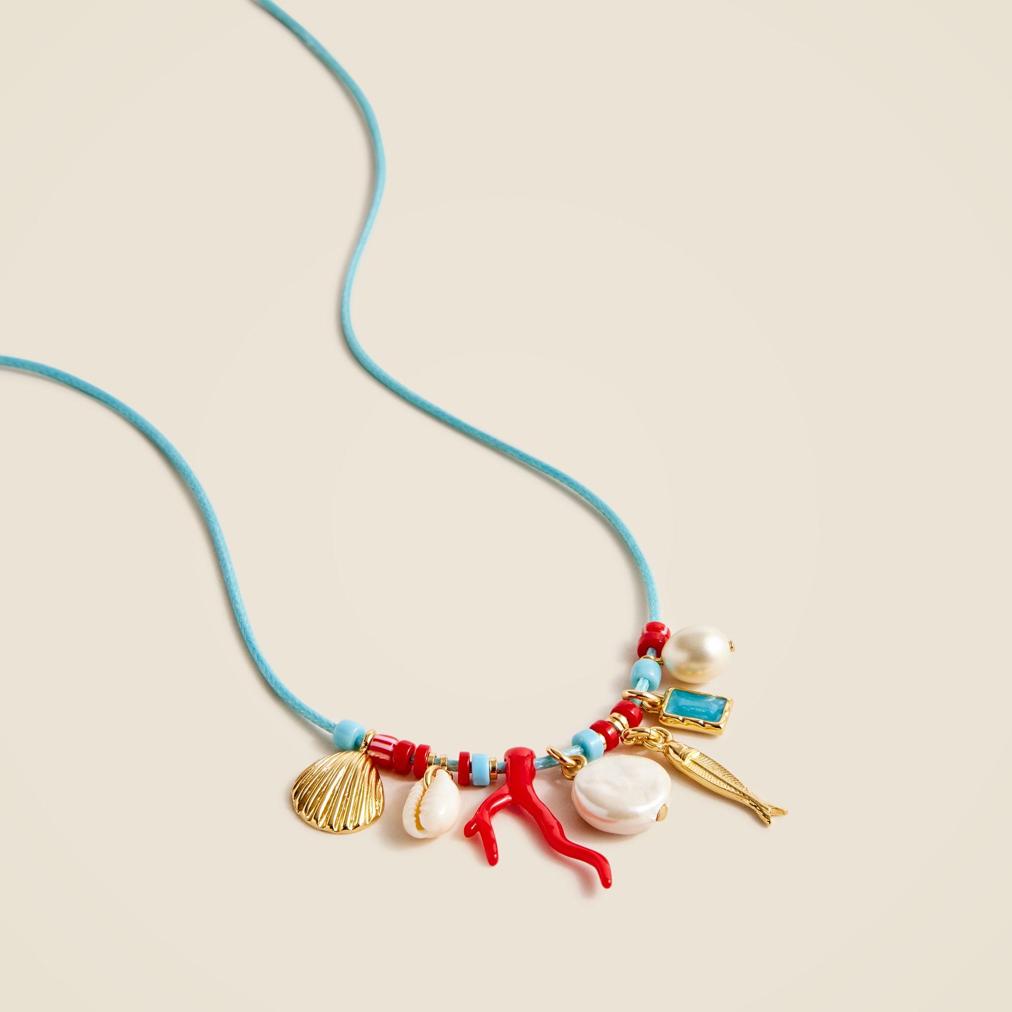 Beaded nautical charm necklace Product Image