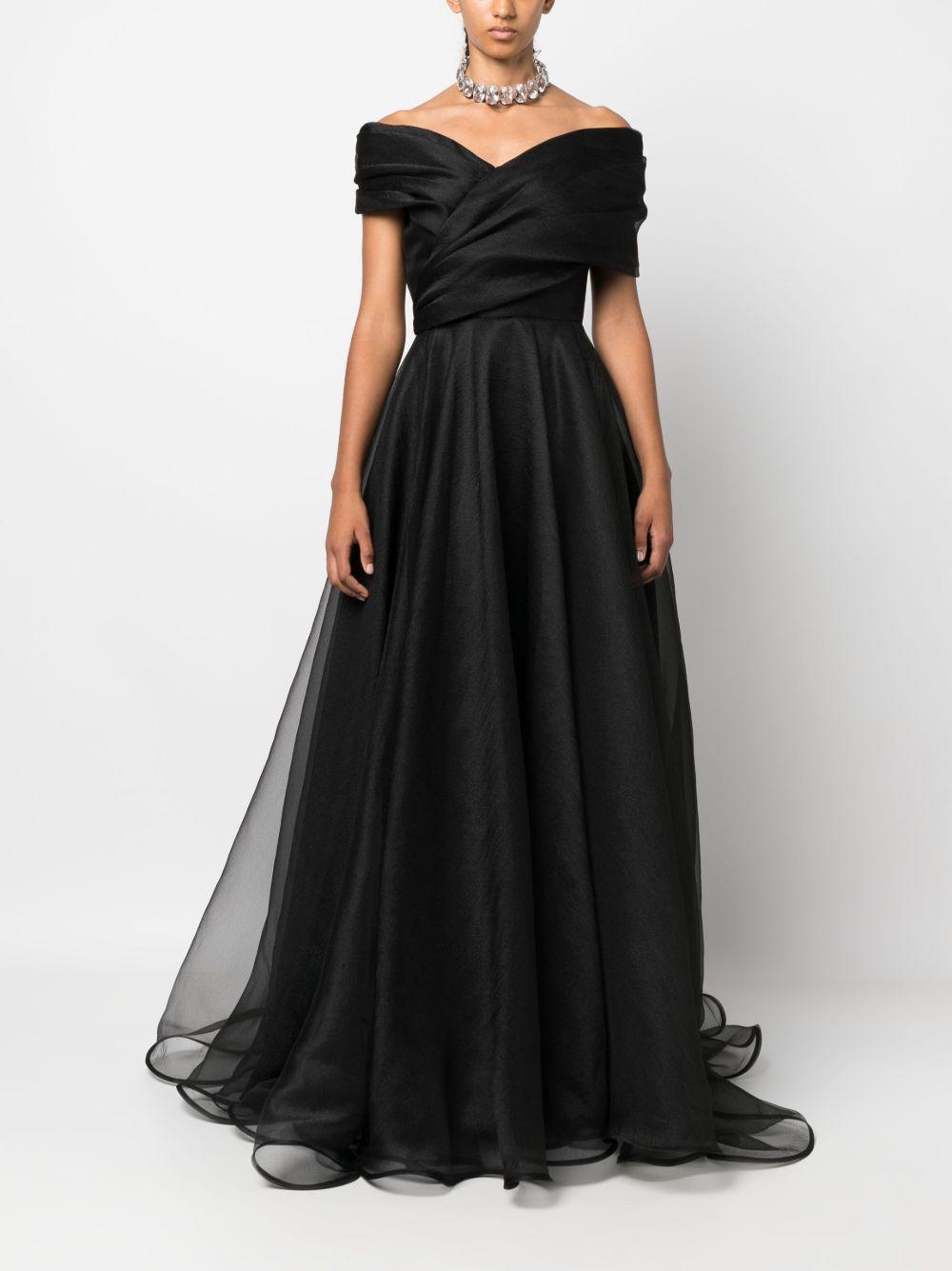 V-neck ruched maxi dress Product Image