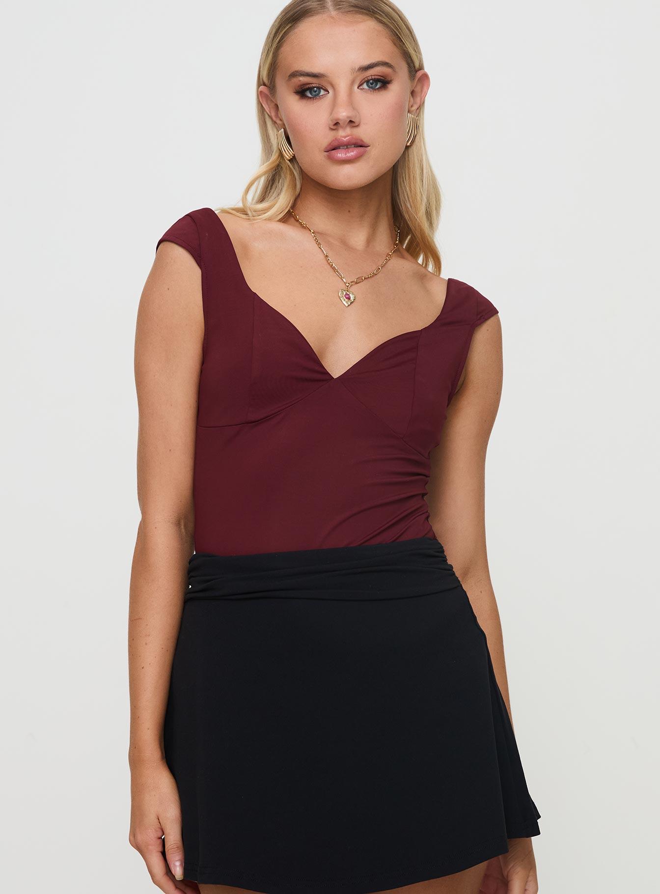 Zenon Bodysuit Wine Product Image