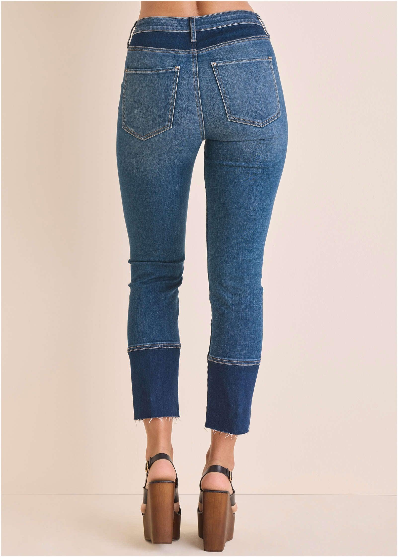 Audrey Straight Leg Jean - Medium & Dark Wash Product Image