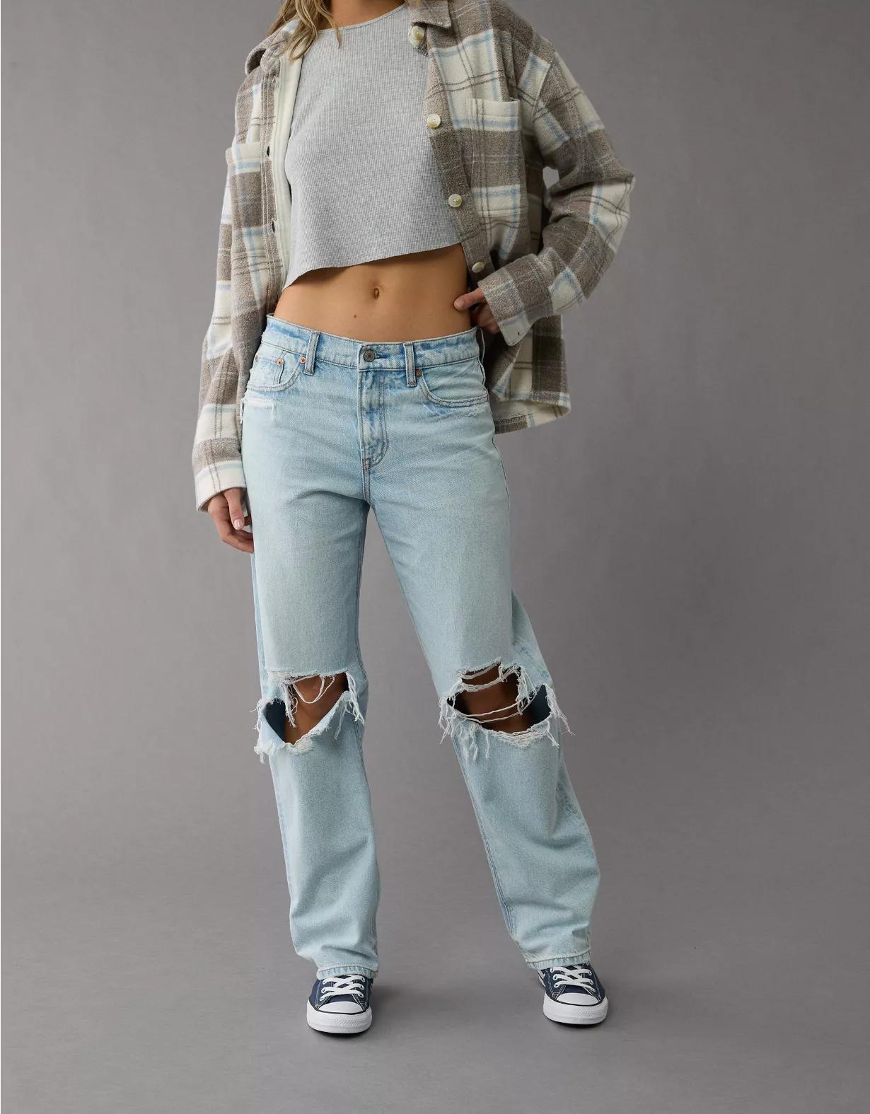 AE Strigid Ripped Low-Rise Ex-Boyfriend Jean Product Image