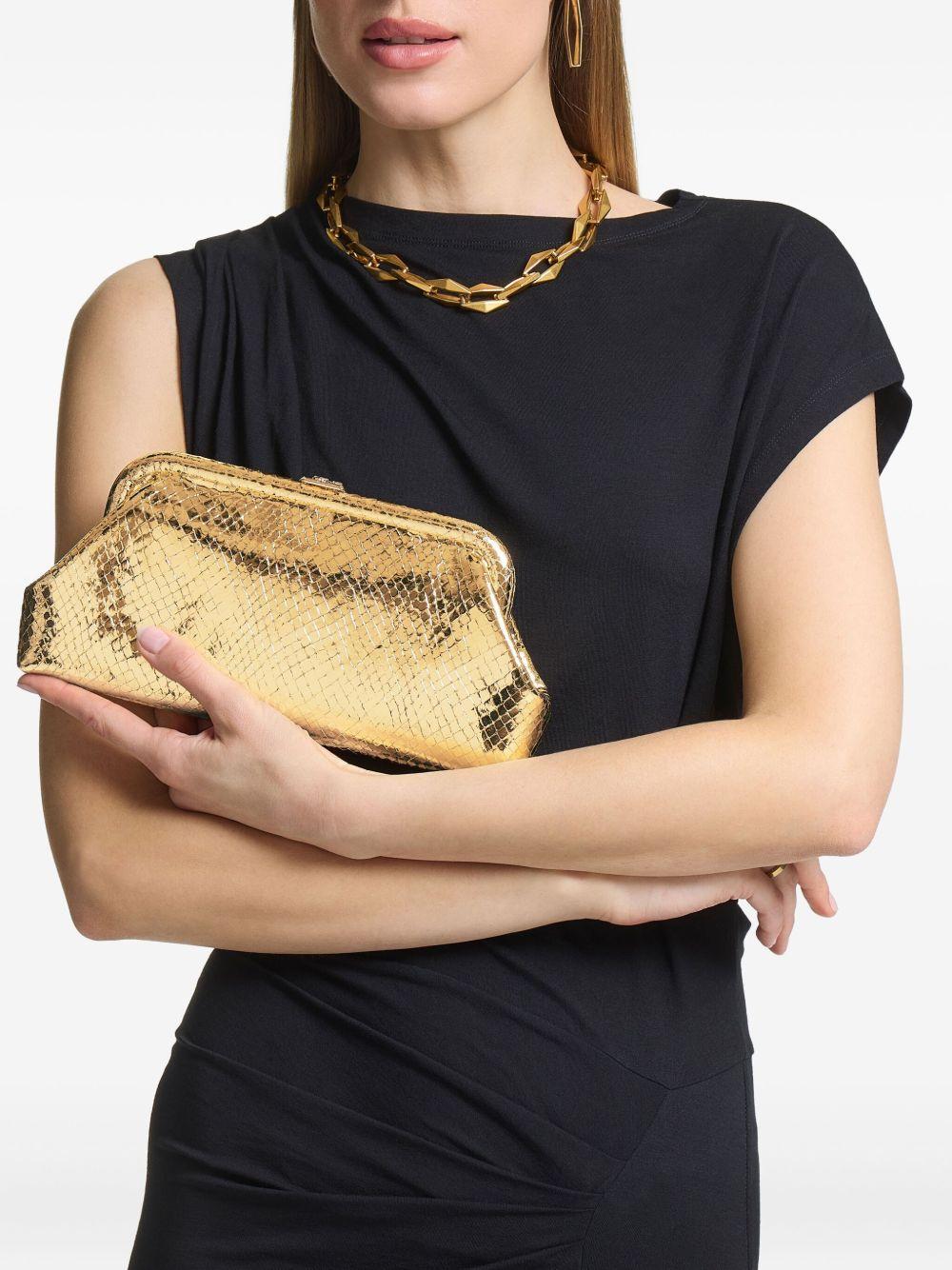 metallic textured clutch bag Product Image