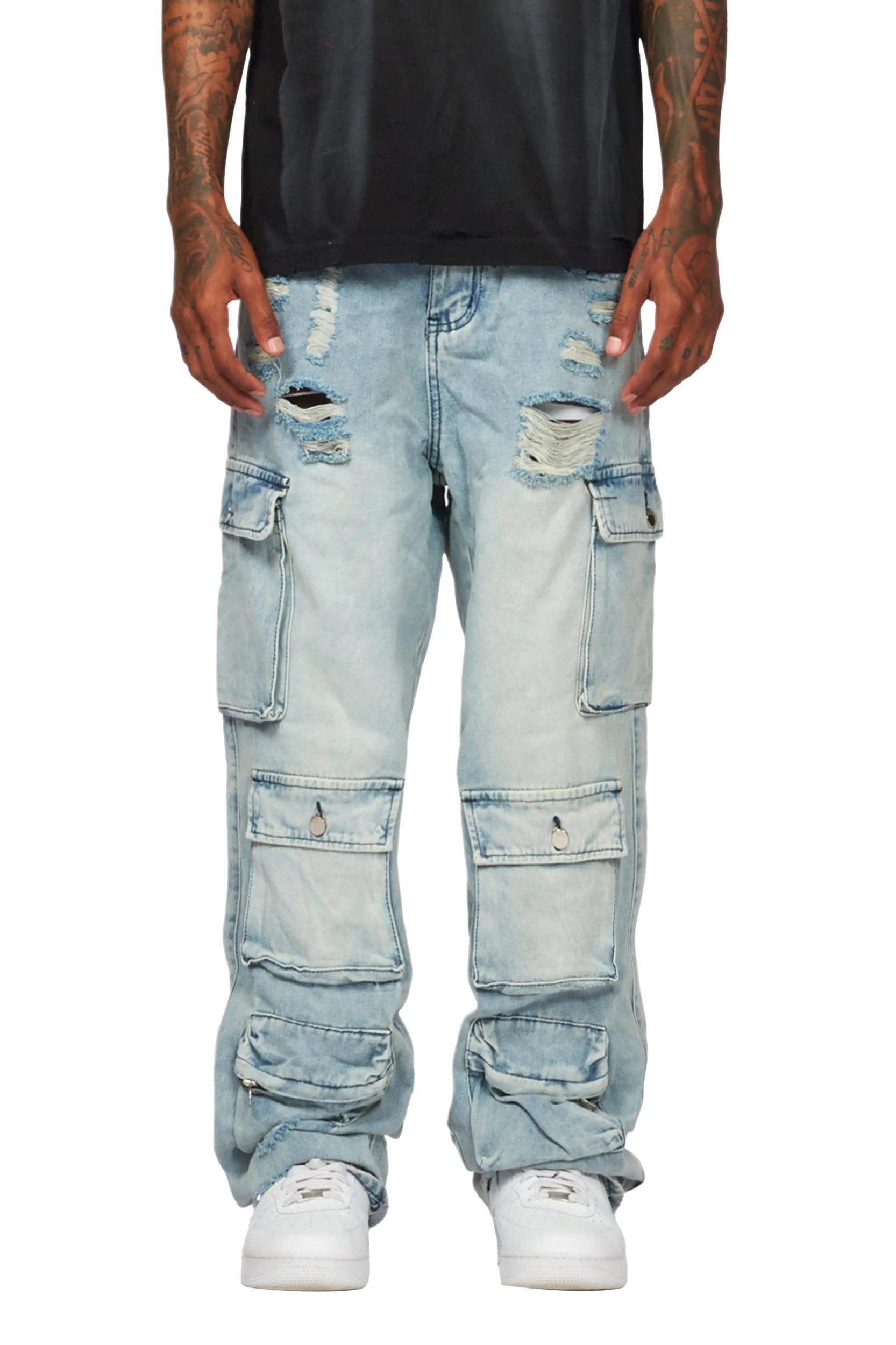 Kostini Light Blue Baggy Fit Jean Male Product Image