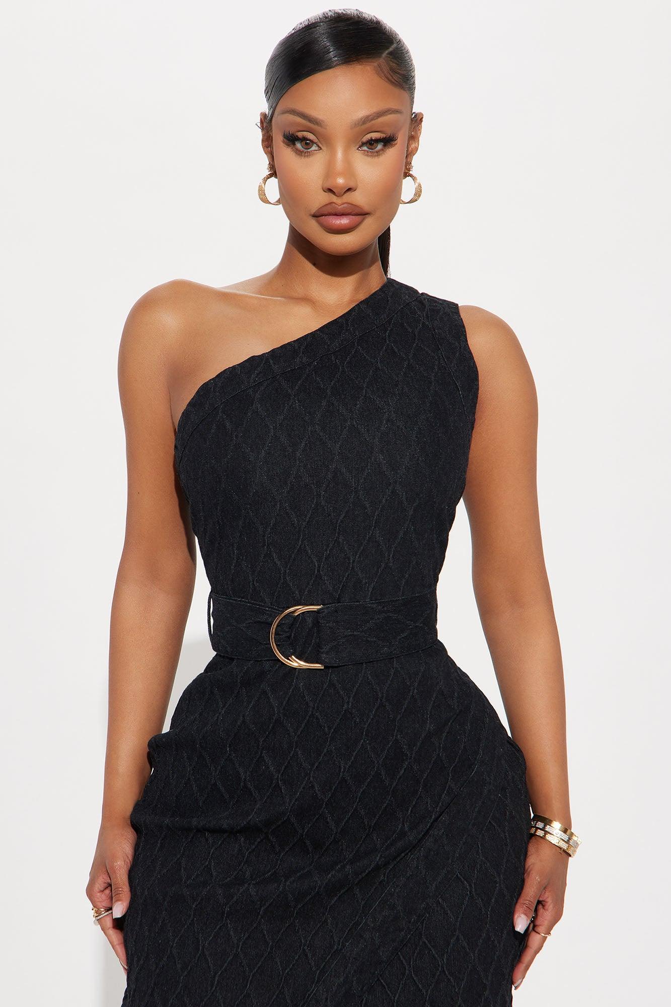 Pretty Woman Denim Maxi Dress - Dark Wash Product Image