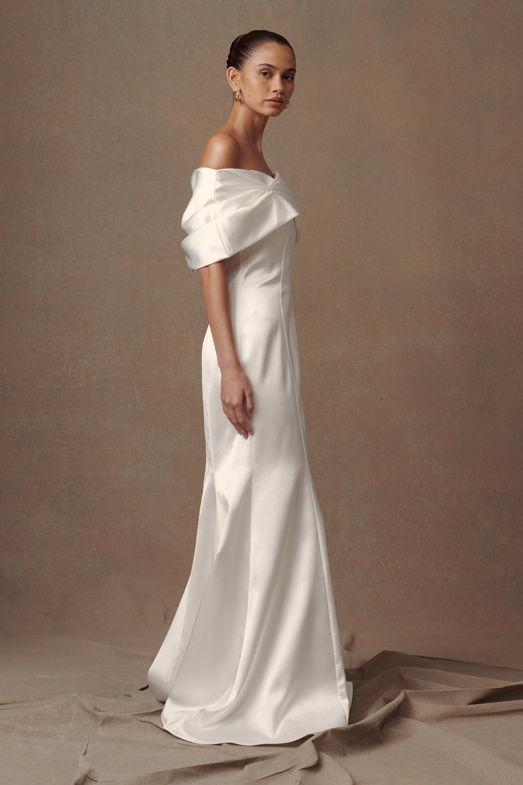 Saosire Satin Wedding Gown - White Product Image