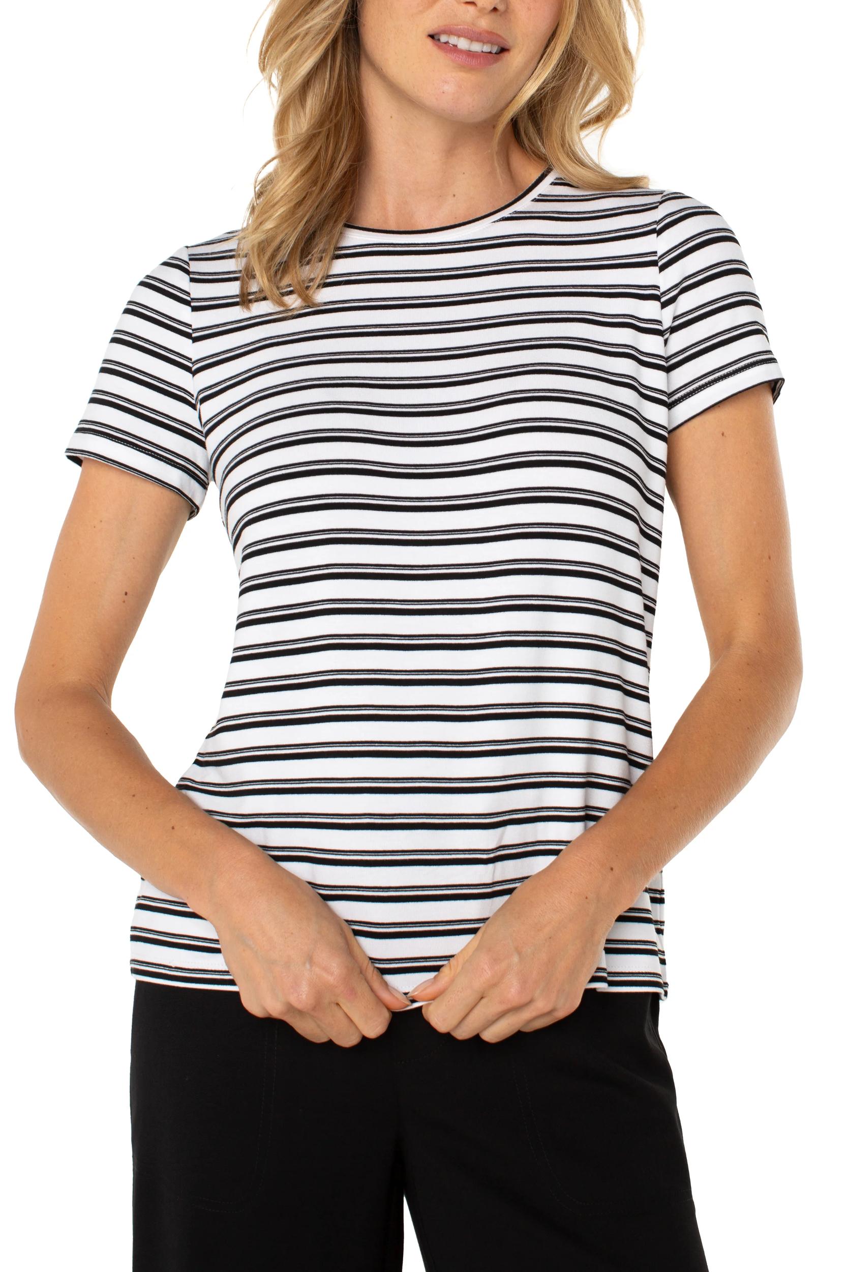 Short Sleeve Crew Neck Classic Knit Tee Product Image