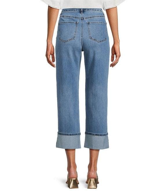 John Mark Wide Leg 5 Pocket Crop Denim Jeans Product Image