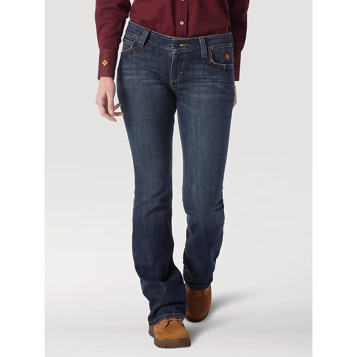 Women's Wrangler® FR Flame-Resistant Retro® Mae Bootcut Work Jean in Bakersville Product Image