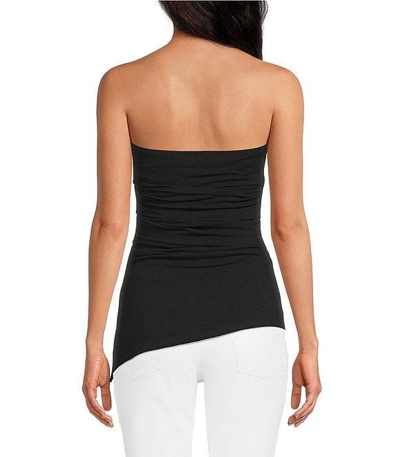 Good American Super Stretch Jersey Strapless Asymmetrical Hem Tube Top Product Image