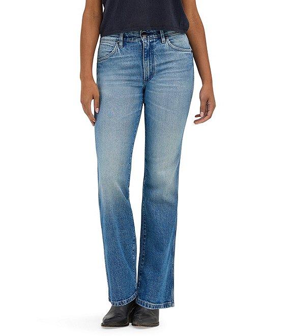 Wrangler Wrancher Mid Rise Shadow Pocket Boot Leg Jeans Product Image
